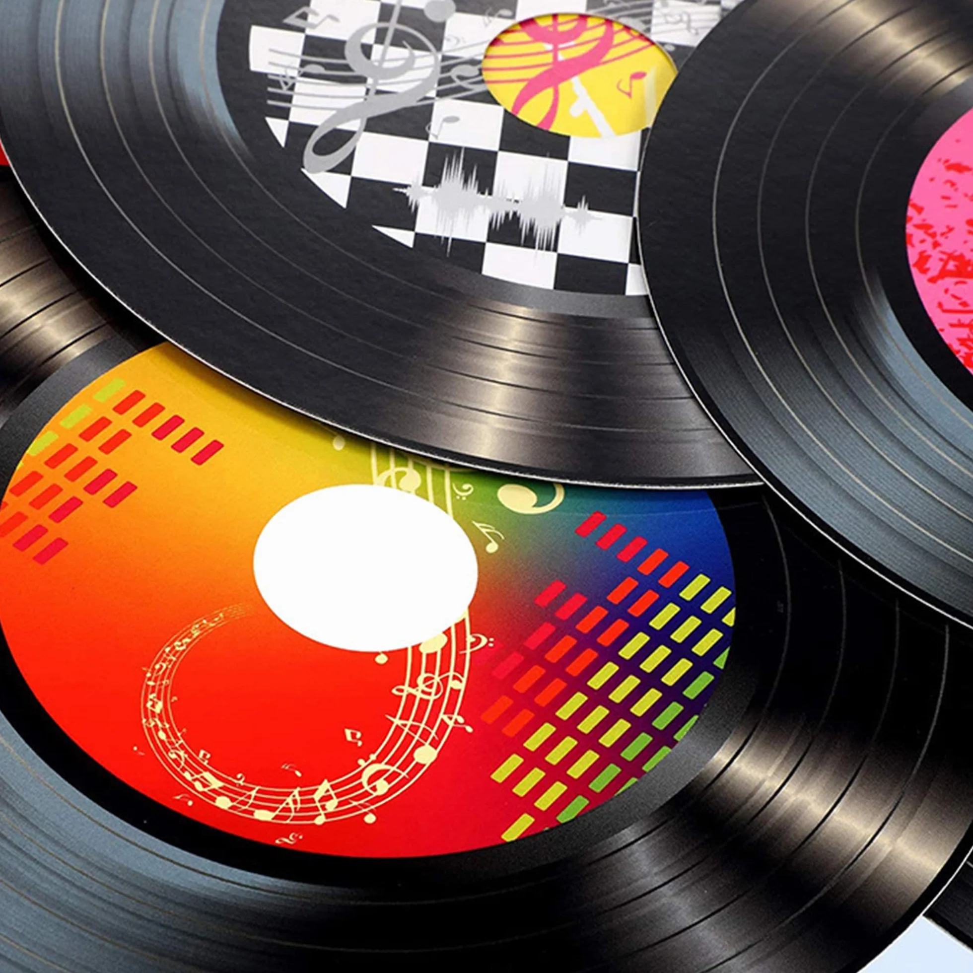 Lat 50. Rock And Roll Muzyka Dekoracje Płyta Ścienna z Płyty Winylowej Retro Obraz Do Kolażu Ściennego 20 Sztuk