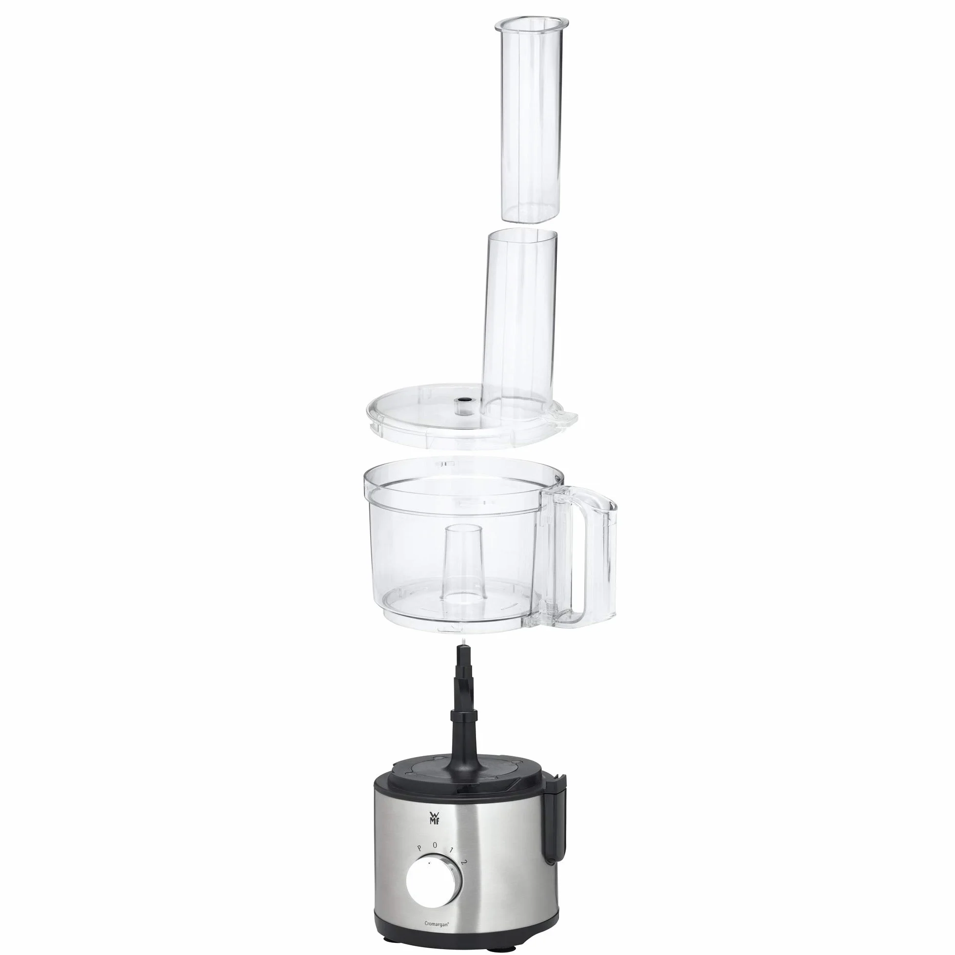 WMF Kult X Edition robot kuchenny, rozdrabniacz z 5 akcesoriami, nóż do ugniatania, korek, nóż ze stali nierdzewnej, pojemnik 2,0 l, 500 W