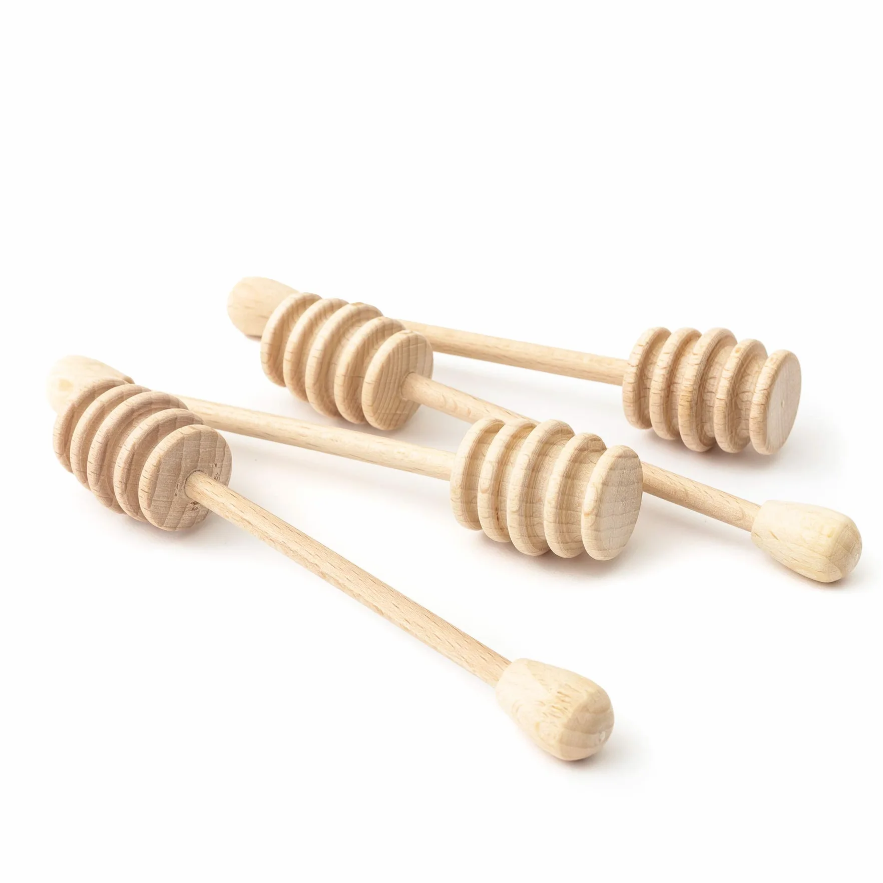 4 sztuki Łyżka do miodu wykonana z naturalnego drewna (15cm)