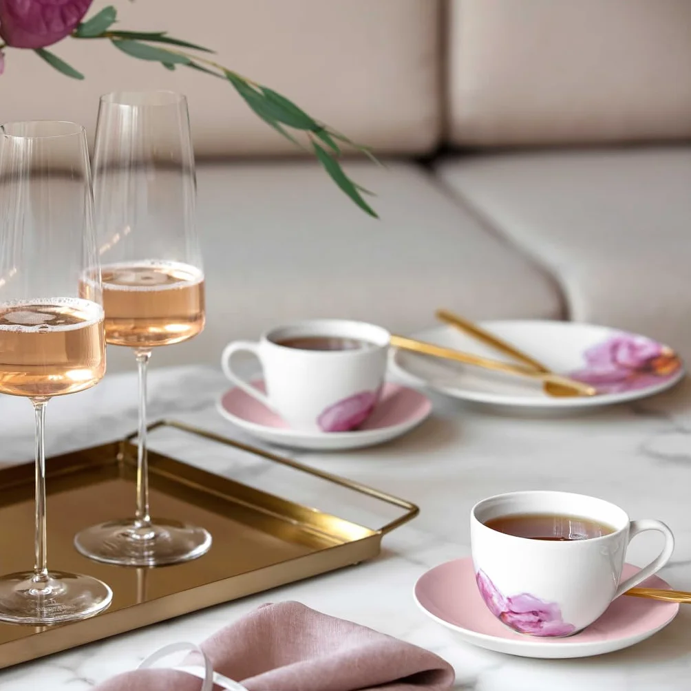 Villeroy & Boch – Rose Garden zestaw kawowy, 6-cz., zestaw naczyń dla 2 osób, porcelana Premium
