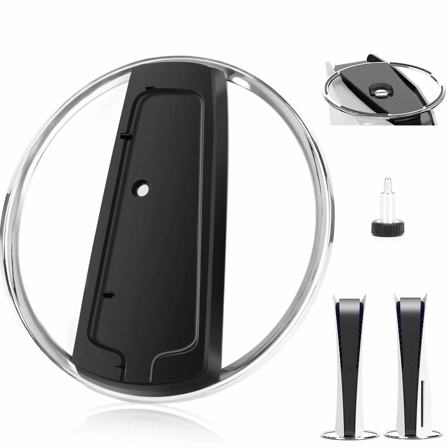 Sweetone Pionowa podstawa do konsoli PS5 Slim, pionowy stojak do konsoli PS5 Disc i Digital Edition, zapewnia stabilność, stojak na PS5, kompatybilny z akcesoriami PlayStation 5