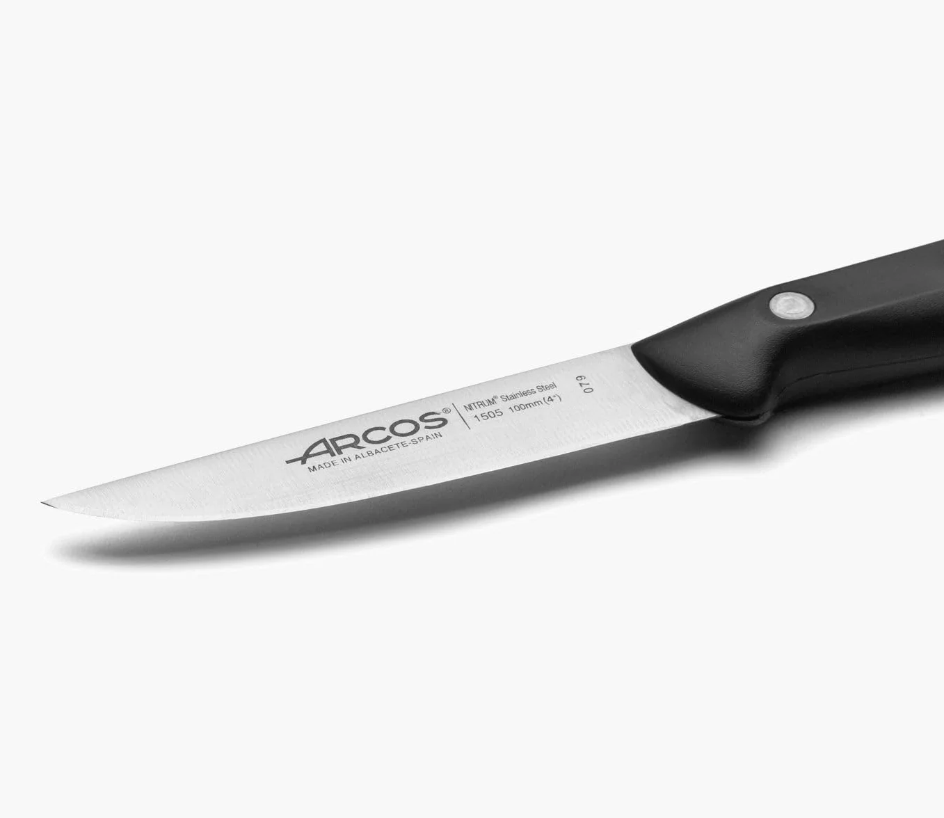 Arcos Nóż do warzyw ze stali nierdzewnej 100 mm, ergonomiczny, czarny