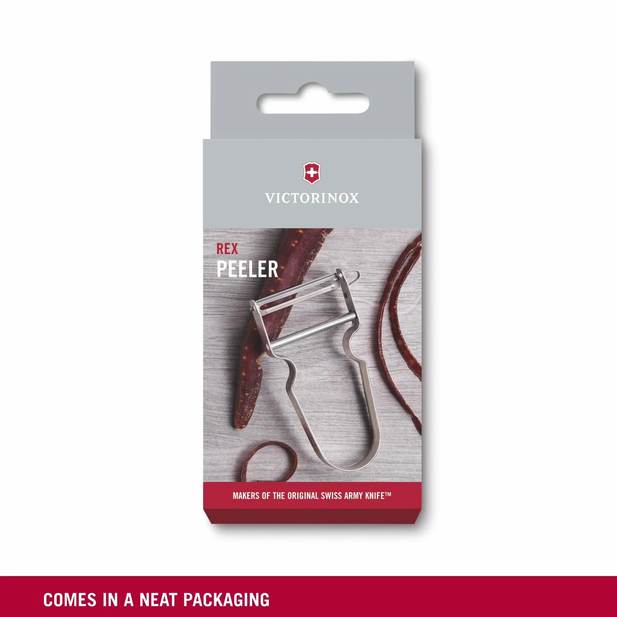 Victorinox REX Sparschäler, gerade Klinge, grau