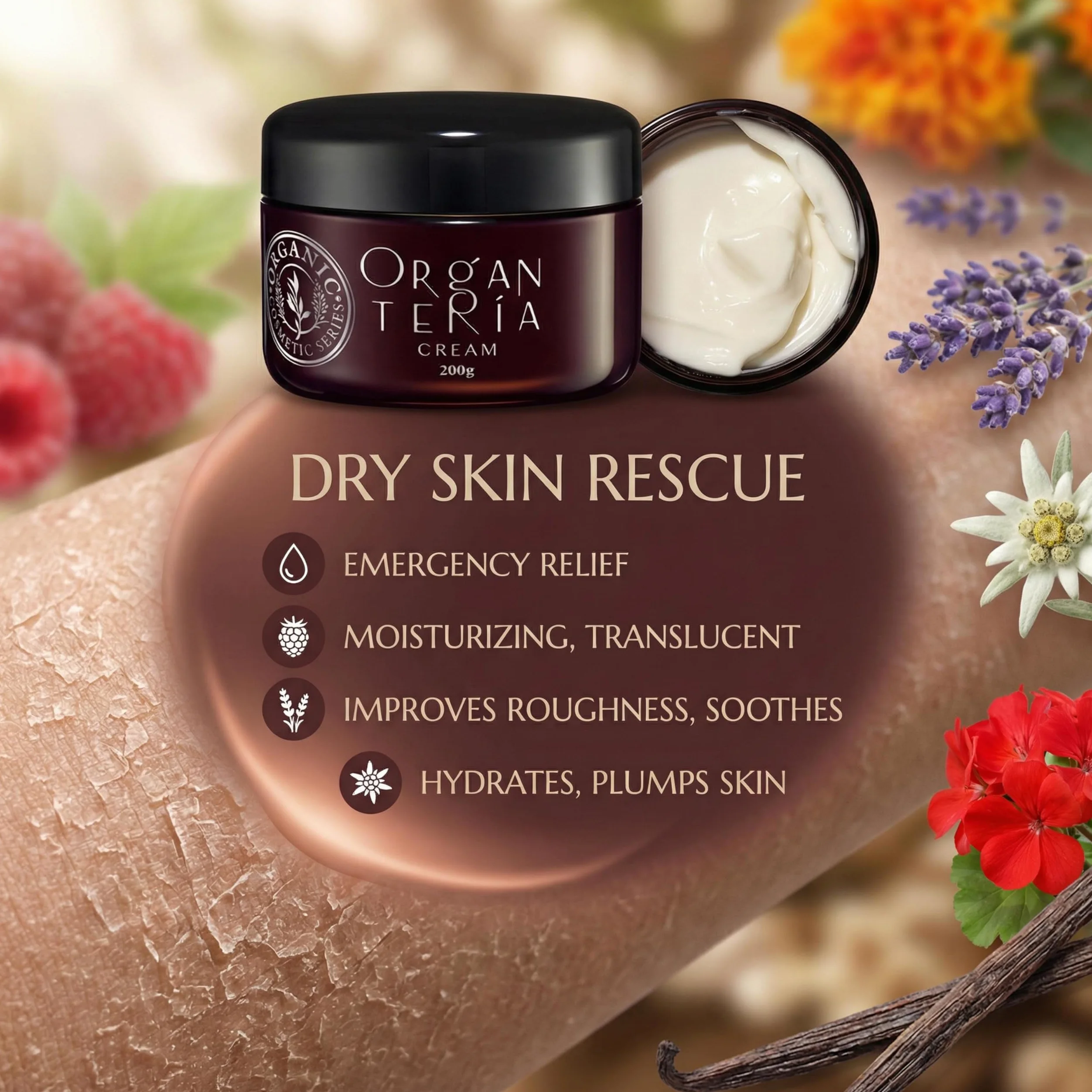 Elitzia Bio krem nawilżający do twarzy, bogaty w składniki odżywcze z olejkiem jojoba, masłem shea i witaminą E, przeciwzmarszczkowy, głębokie nawilżenie, do wszystkich rodzajów skóry, krem na dzień i
