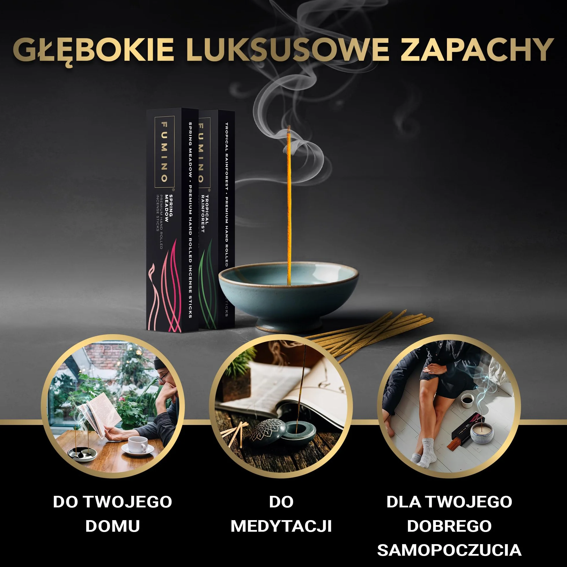 Fumino® Zapach Tropicalnego lasu deszczowego – świeże, ręcznie wykonane kadzidełka patyczkowe, 14 sztuk w opakowaniu (15 g), Masala Agarbatti Joss, zapach do relaksu i medytacji, dekoracja domu
