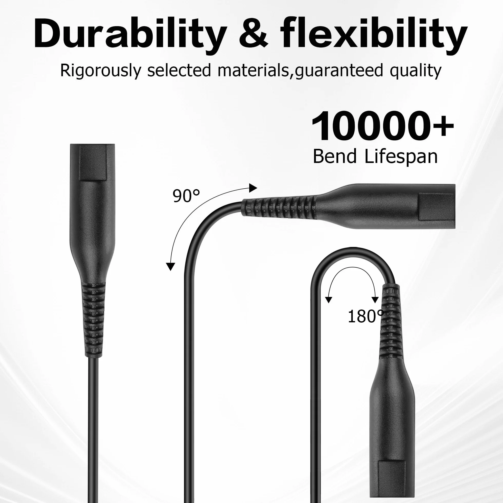 Kabel do ładowania 12 V do golarki Braun Series 9 7 5 4 3 2 1 C Z, zamiennik USB