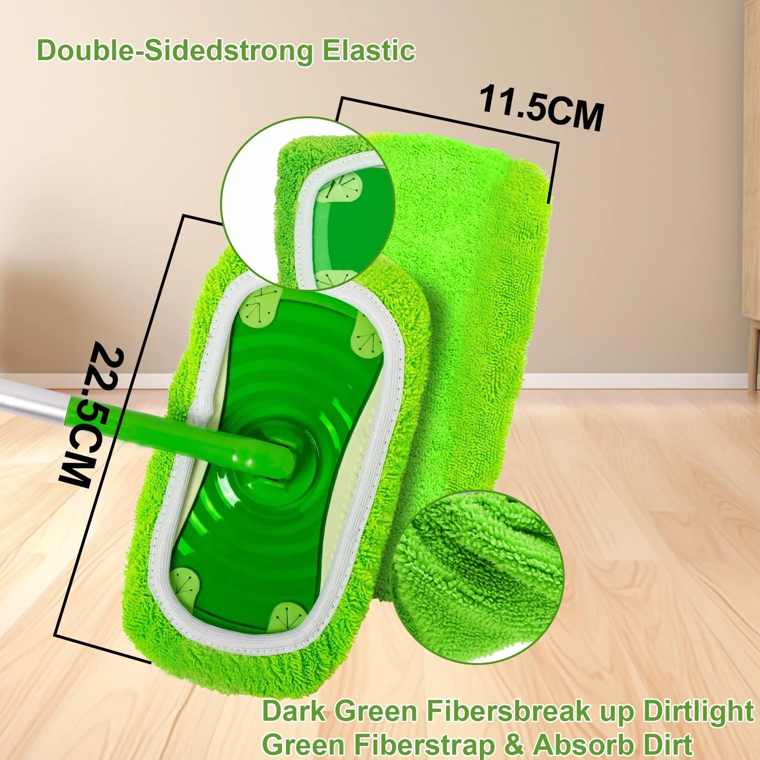 10 sztuk słuchawek z mikrofibry do Swiffer, 10 szt. Słuchawki z mikrofibry do Swiffer, ściereczka do mycia podłóg do mokrych i suchych zastosowań, ściereczki wielokrotnego użytku z mikrofibry