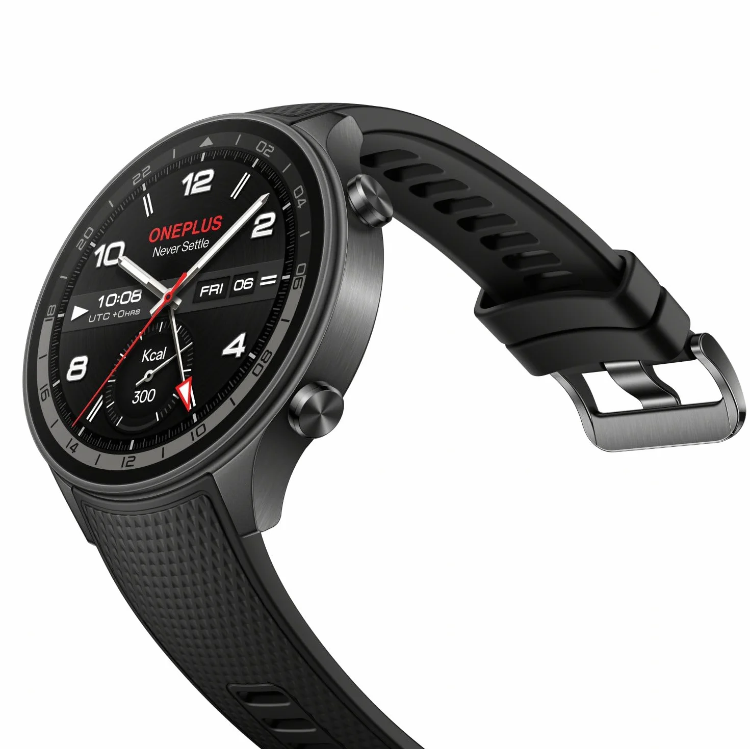 OnePlus 2R Watch z systemem Wear OS 4 firmy Google, chipset Snapdragon W5, czas pracy baterii do 100 godzin, wyświetlacz AMOLED 1,43", ponad 100 trybów sportowych, GPS o podwójnej częstotliwości, 5