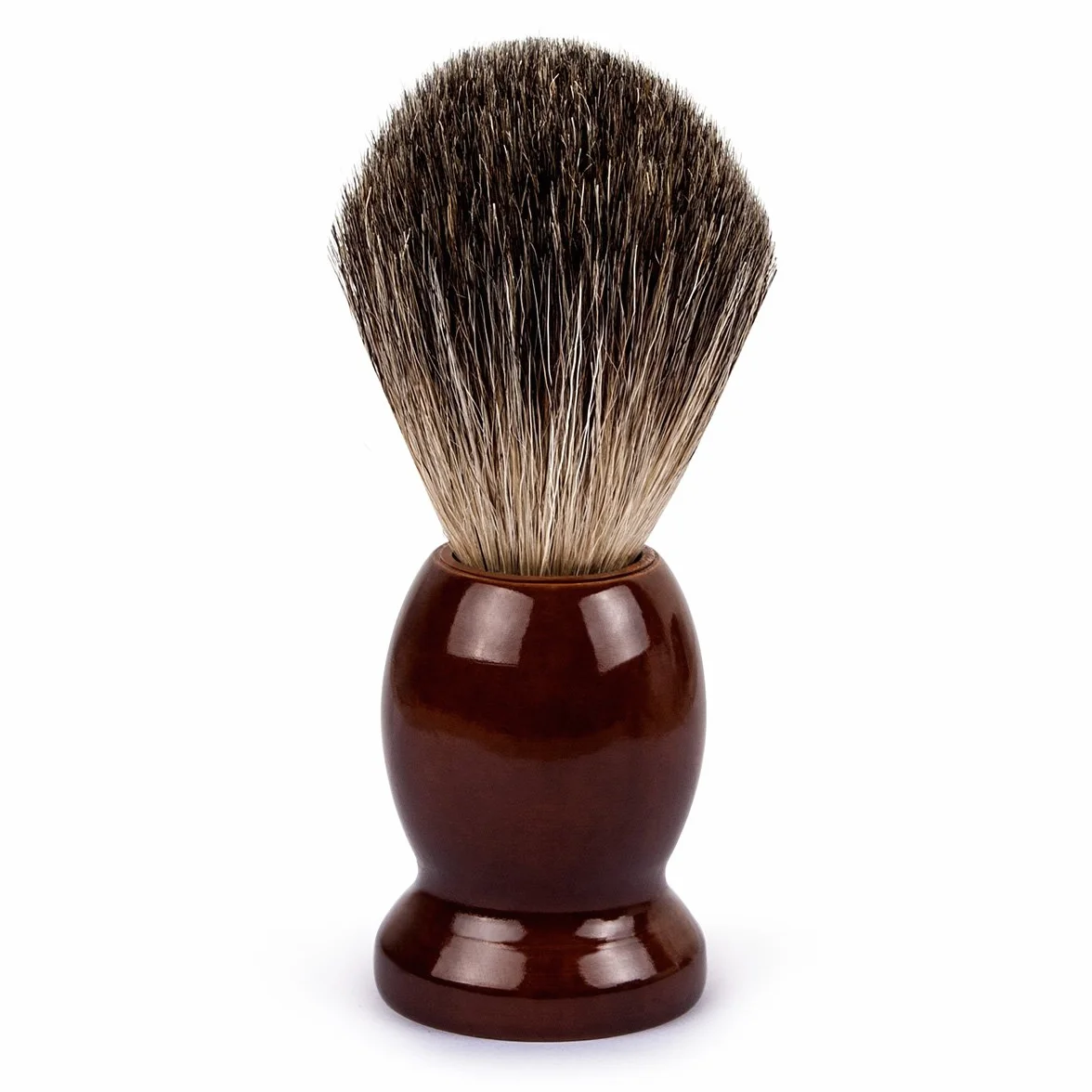 QSHAVE 100% najlepsza oryginalna szczotka do golenia z czystego włosia borsuka ręcznie wykonana. Podstawa z prawdziwego drewna. Idealna do golenia na mokro, maszynka bezpieczeństwa, maszynka do