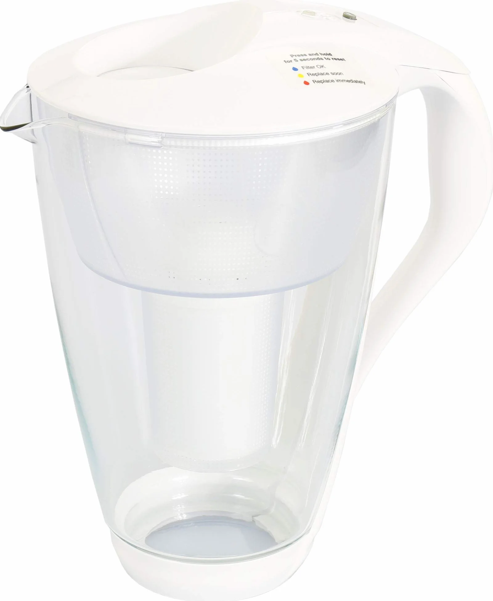 Szklany filtr do wody Dafi Crystal Classic 2,0 l z 1 wkładem filtrującym - biały