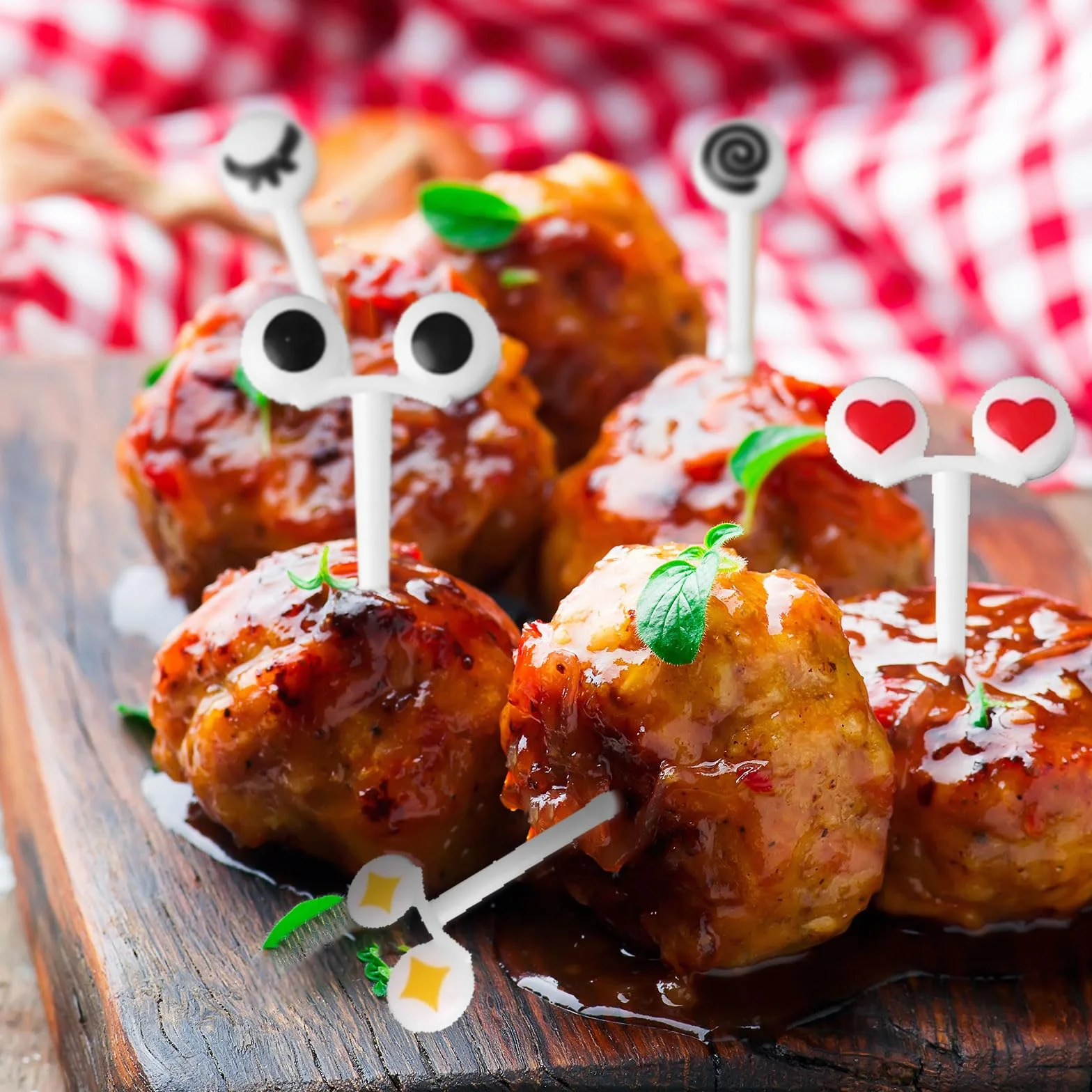 Widelce do owoców mini kreskówkowe Bento 100 szt.