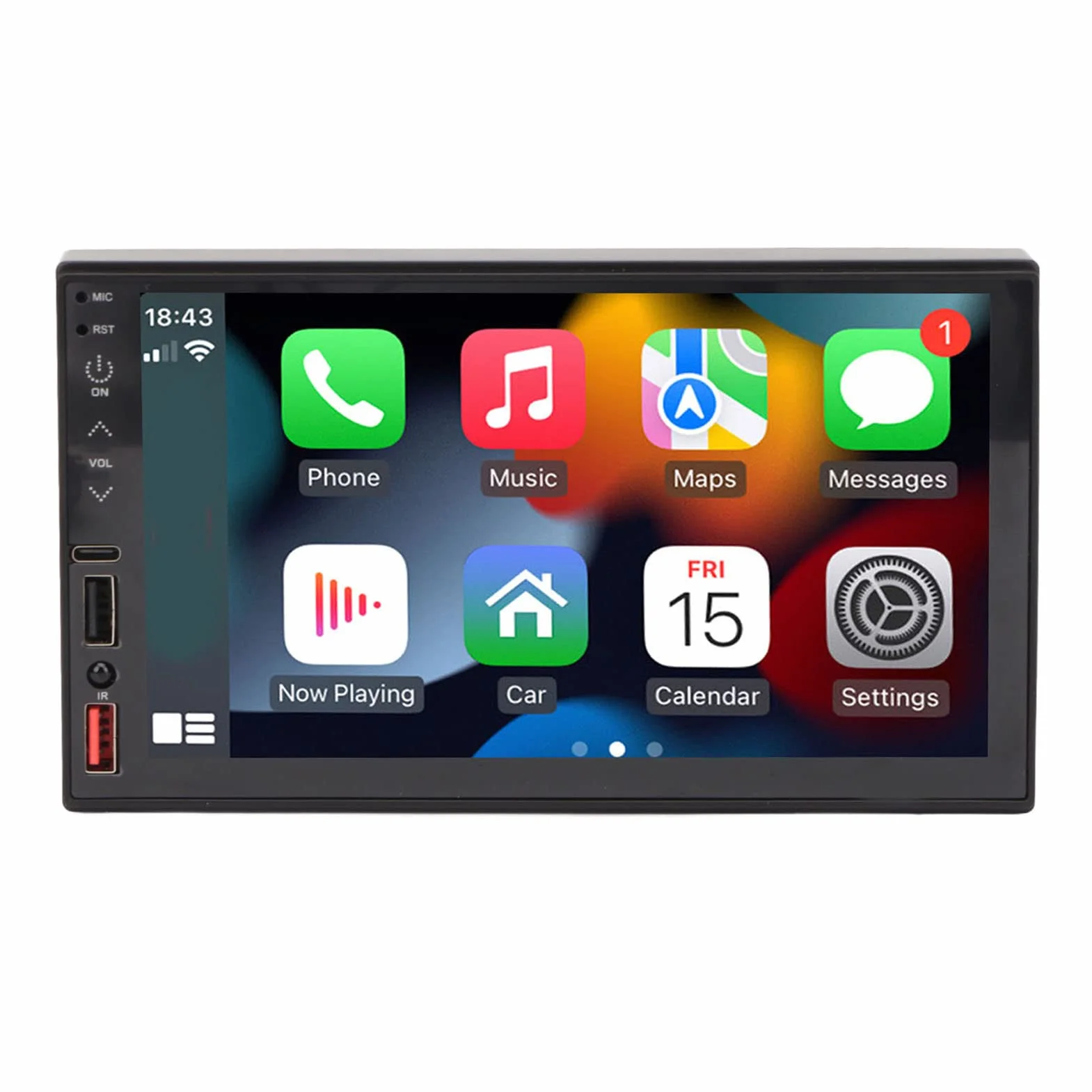 Samochodowy Odtwarzacz Multimedialny, 7-calowy Ekran Dotykowy 1024x600, z kamerą Cofania, Multimedialny Samochodowy Sprzęt Audio, Obsługa MP5, Mirror Link, Bluetooth, Nawigacja,
