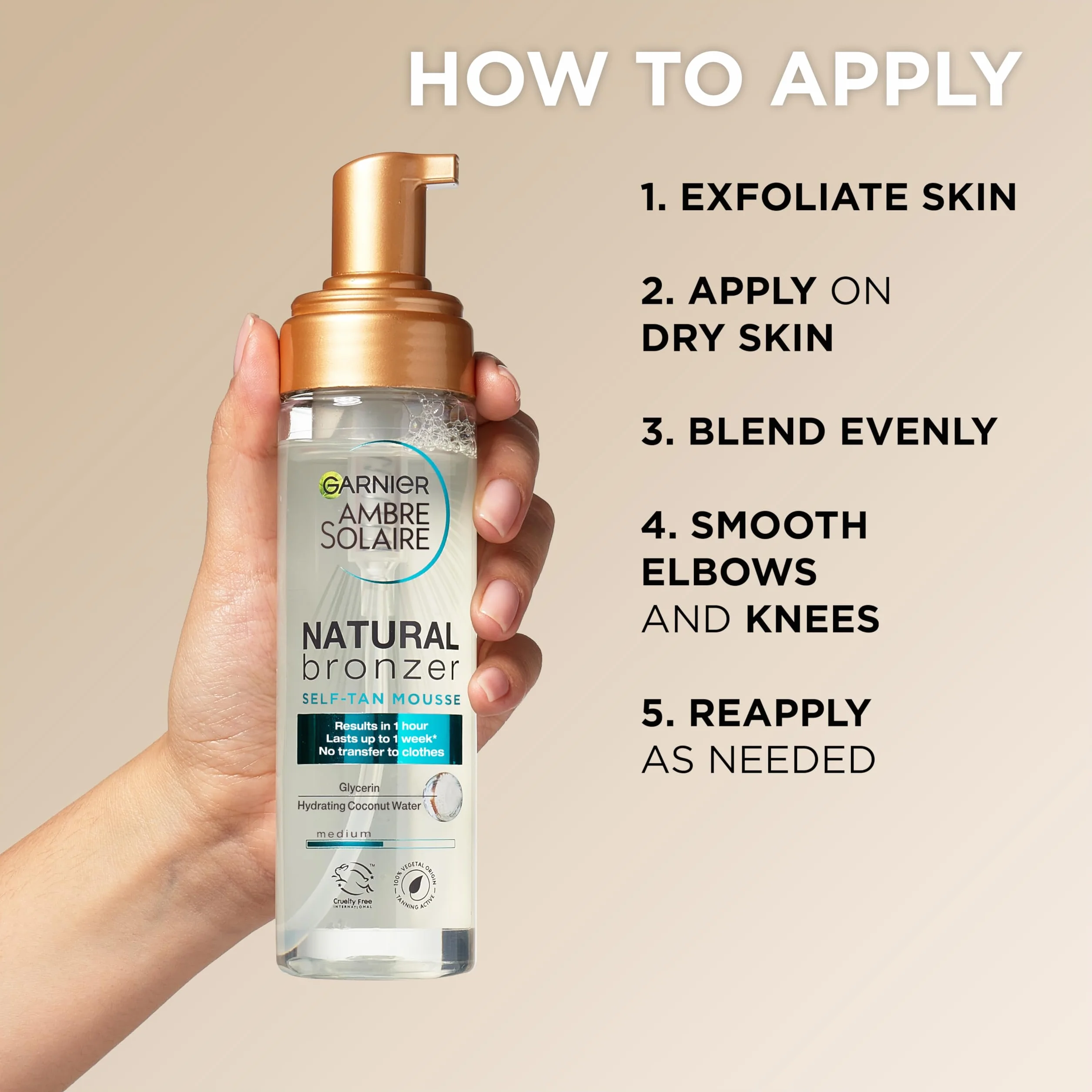 Garnier Ambre Solaire Natural Bronzer Mus samoopalający do ciała, 200 ml