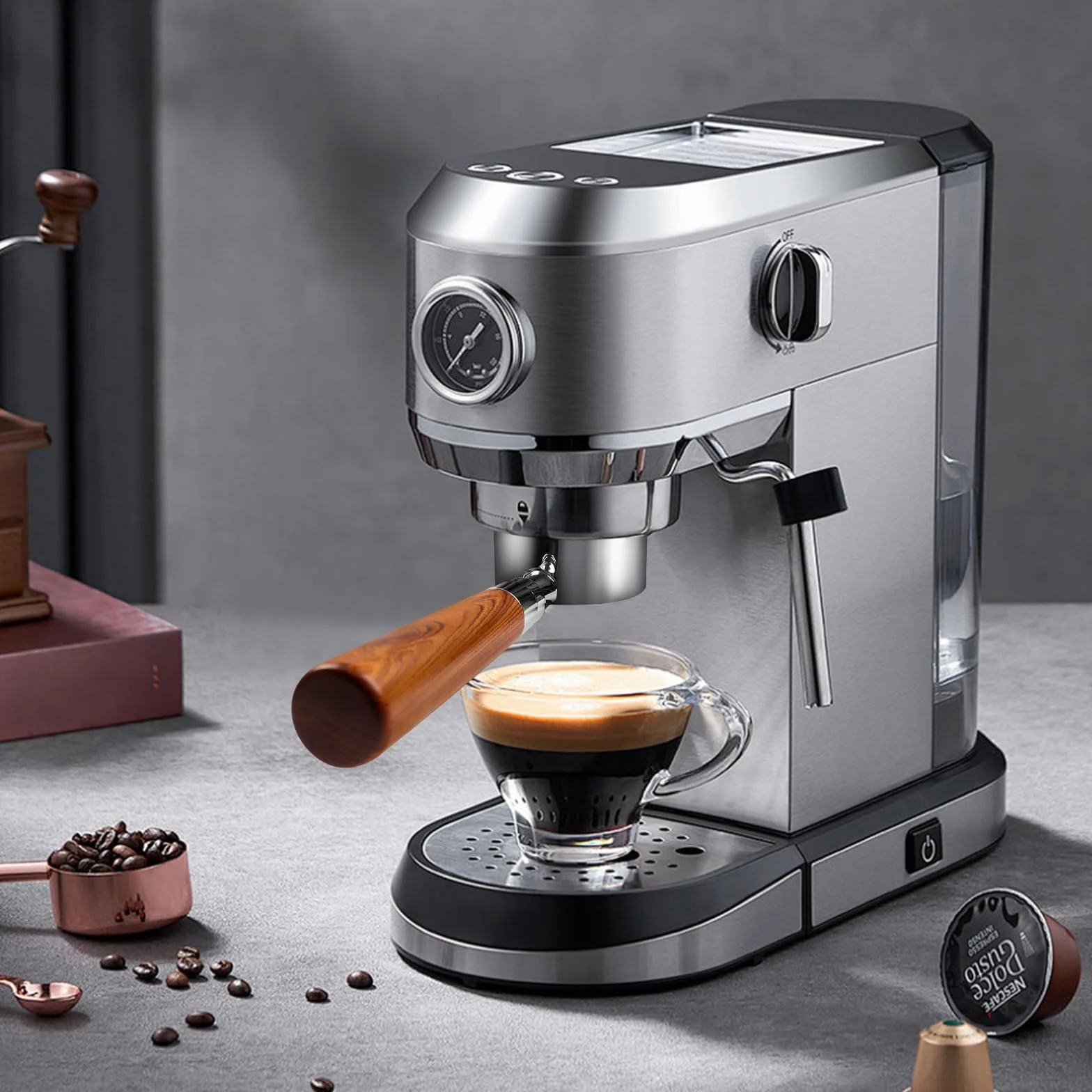 Espresso Kolba bez dna 51 mm 3 uszy sitko Dedica EC680 EC685