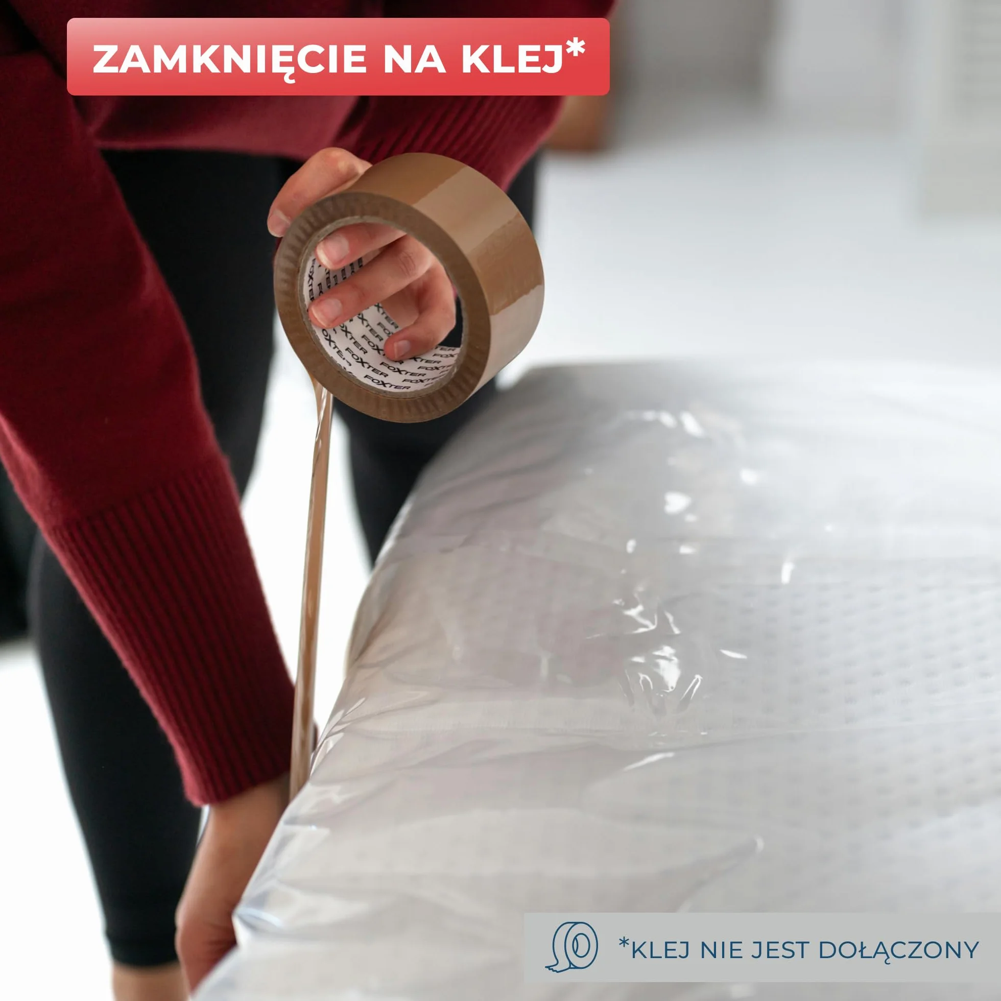 WRAPPYBAG Plastikowy Pokrowiec Ochronny na Materac 90 x 200 cm 2 szt.