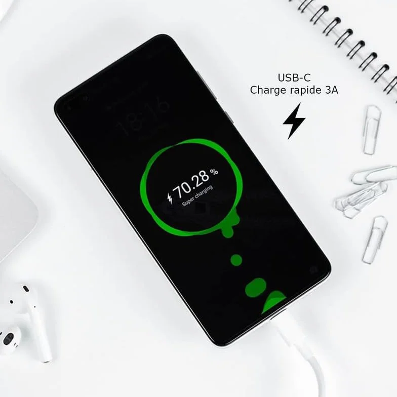Super pakiet ładowarki + kabel kompatybilny z Xiaomi Redmi Note 14 4G Szybka i szybka ładowarka nowej generacji 3A z kablem typu C do ładowania/transferu danych