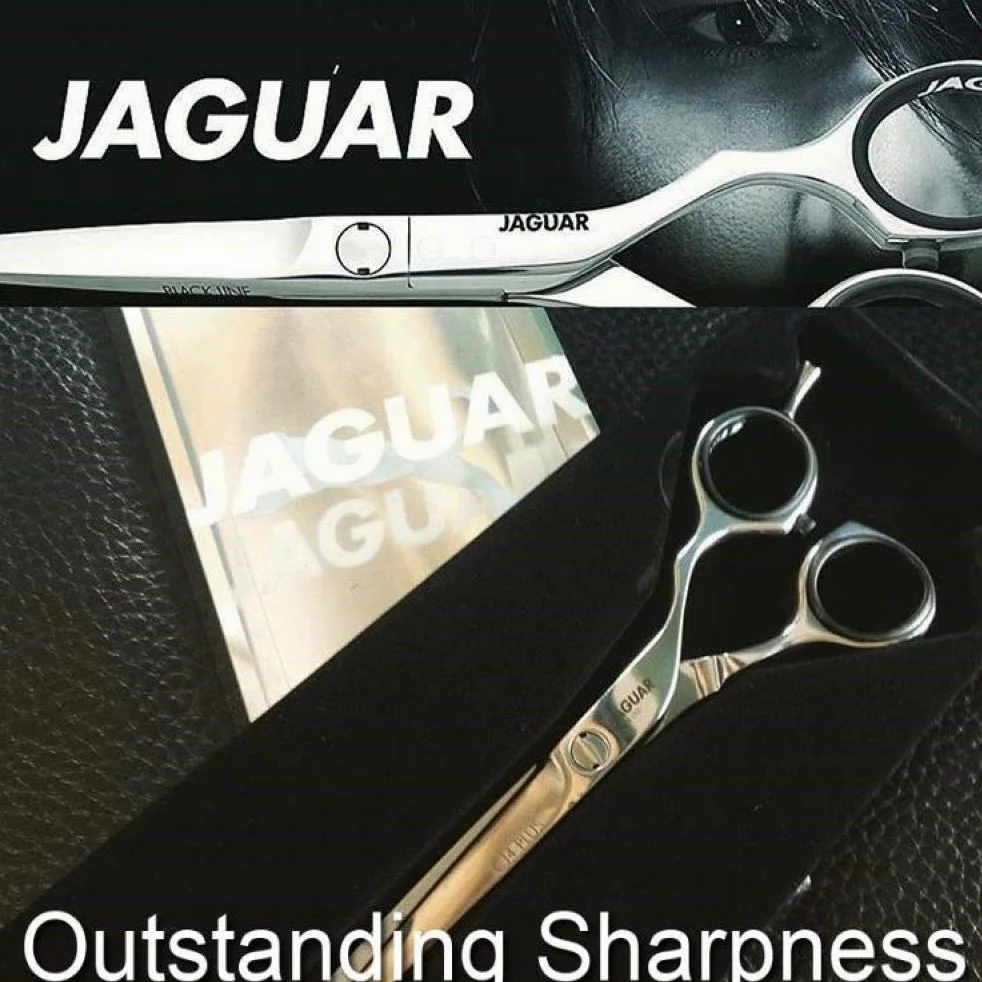 JAGUAR Nożyczki do włosów Silver Line CJ4 PLUS 5,5", wzornictwo offsetowe, specjalna stal kuta, ząbkowanie pryzmatyczne