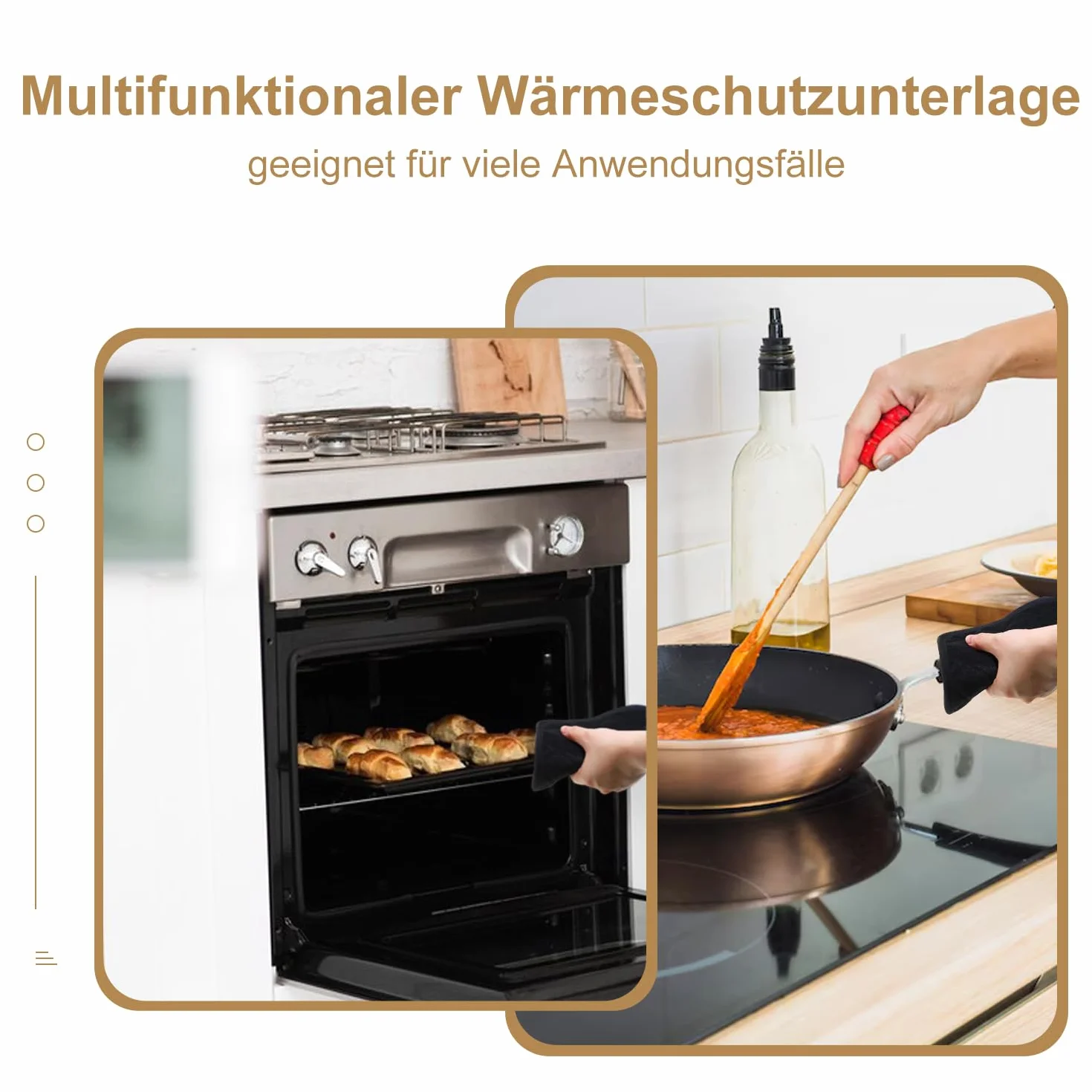Voarge Zestaw 4 rękawic kuchennych, odporne na wysokie temperatury i antypoślizgowe