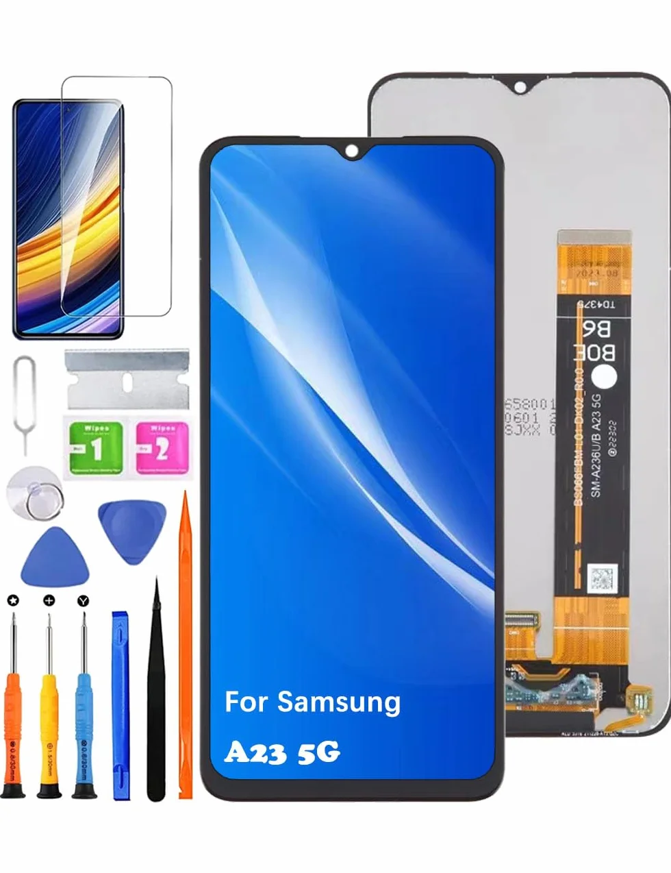 Oryginalny zamiennik wyświetlacza do Samsung Galaxy A23 5G ekran LCD, A236U A236B A236E ekran LCD wyświetlacz dotykowy digitizer zestaw części naprawczych