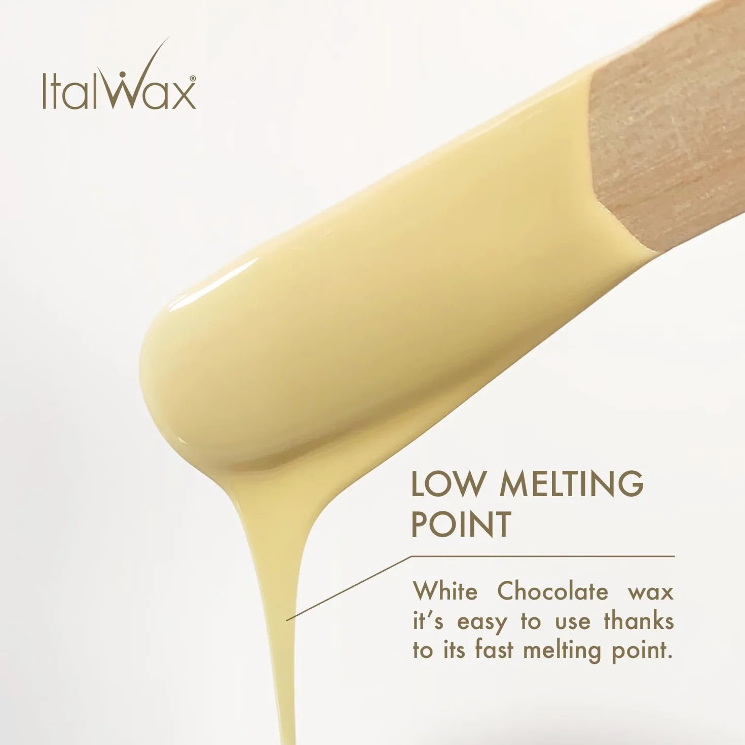 Italwax White Chocolate - 500 g - Koraliki z gorącego wosku do usuwania włosów bez pasków - Naturalna formuła do wszystkich rodzajów skóry - Aromatyzowana wanilia - Zalecane do okolic bikini i pod