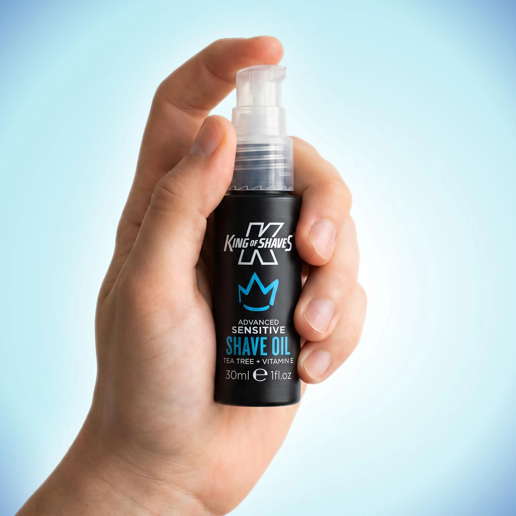 King of Shaves Sensitive Advanced Shaving Oil With Handy Pump 30 ml TWIN PACK