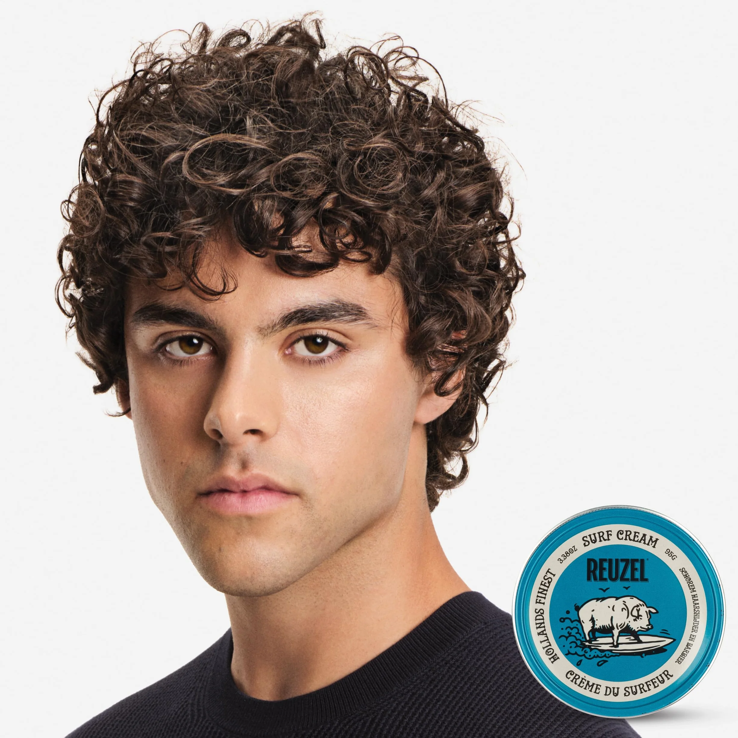 Reuzel Surf Texture and Definition Cream, lekki przez cały dzień, stylizacja rozpuszczalna w wodzie, matowe wykończenie i bez płatków, do wszystkich fryzur, 95 ml