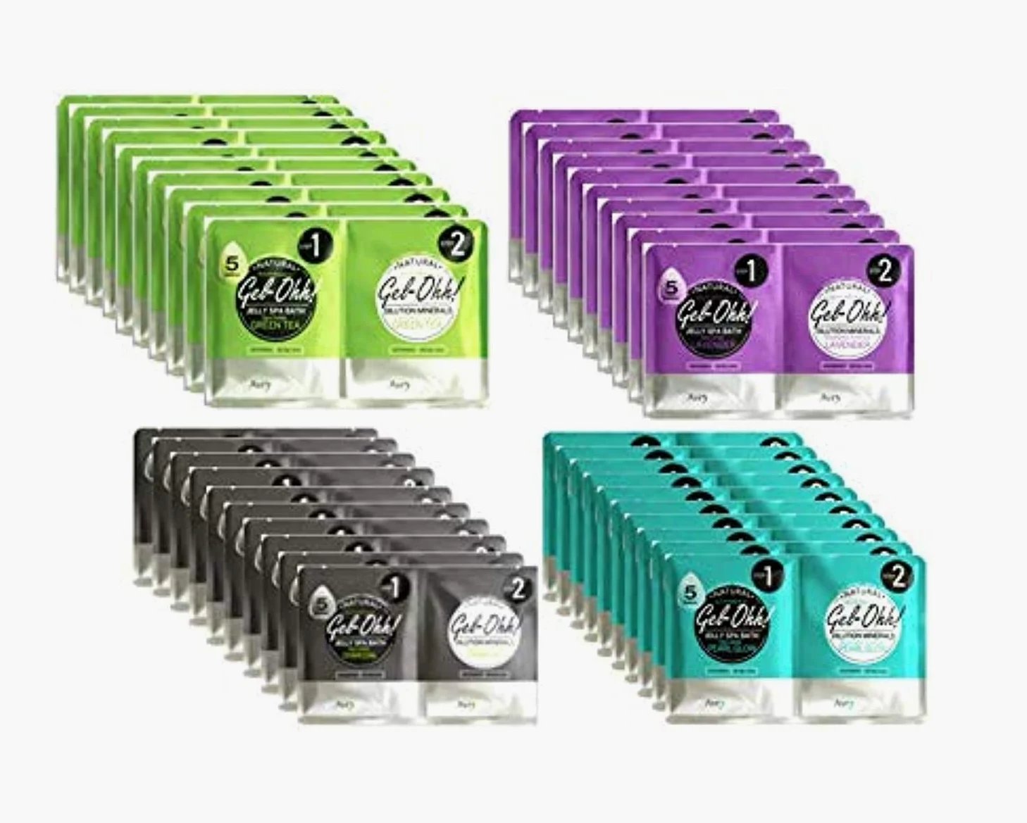 Avry Żel Ohh Spa Pedicure Pedicure - Żel Oh - 40PK Combo1 - Zestaw 10 sztuk każdego zapachu - łącznie 40!!!