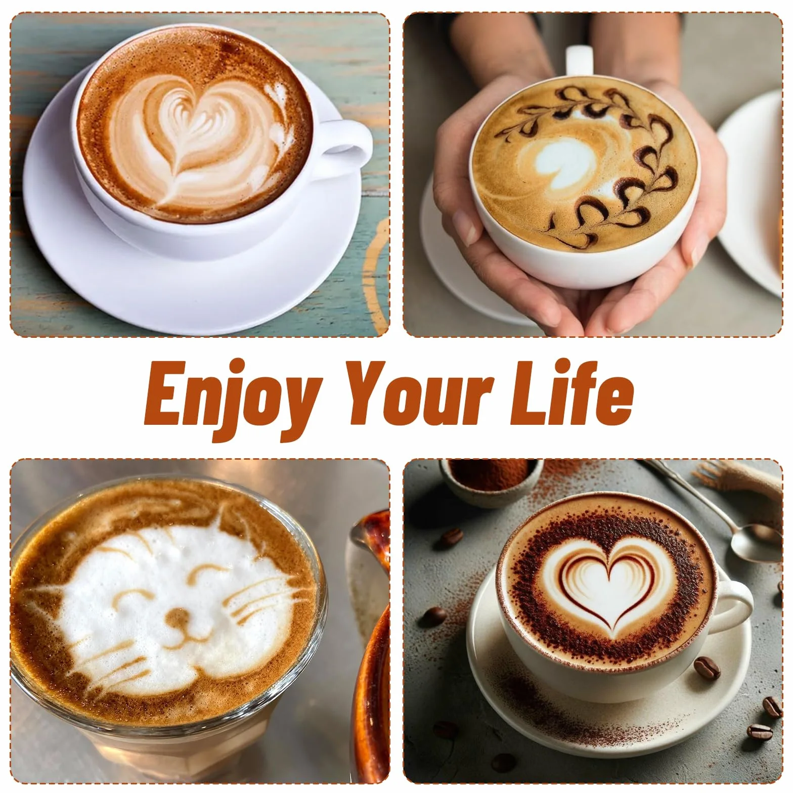 JJUNW dwustronne długopisy do Latte Art ze stali nierdzewnej do dekoracji espresso cappuccino