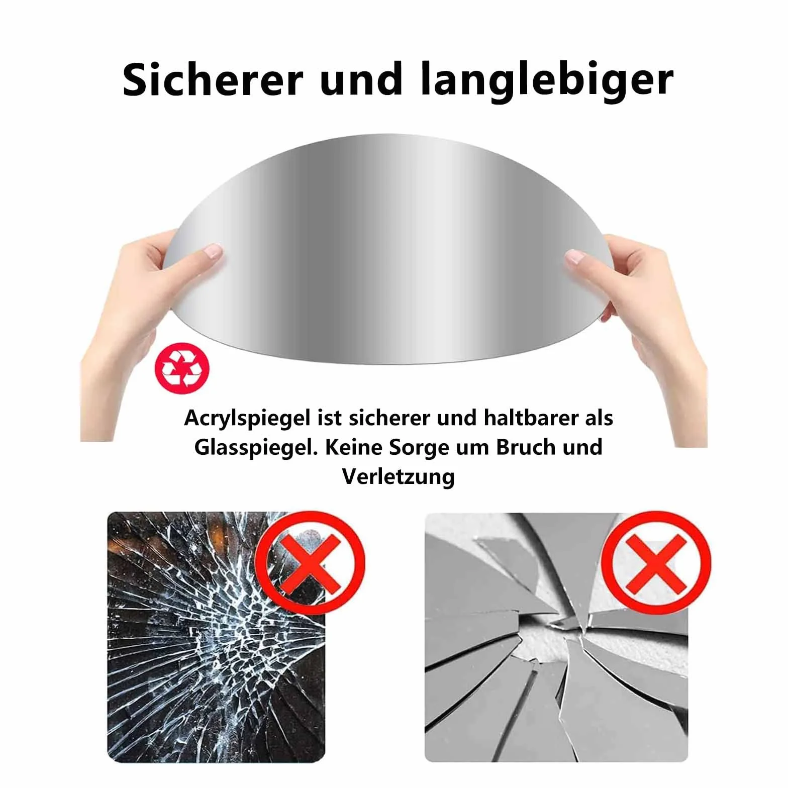 20 Sztuk Akrylowe Okrągłe Lustra ścienne 5cm Naklejki Dekoracja