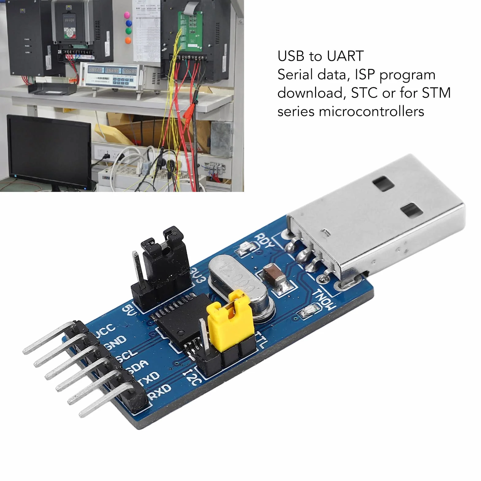 Moduł Adaptera Konwertera USB na IIC I2C UART Komponenty Elektroniczne, moduł Adaptera Pobierania Szeregowego USB na TTL z Przewód Połączeniowy