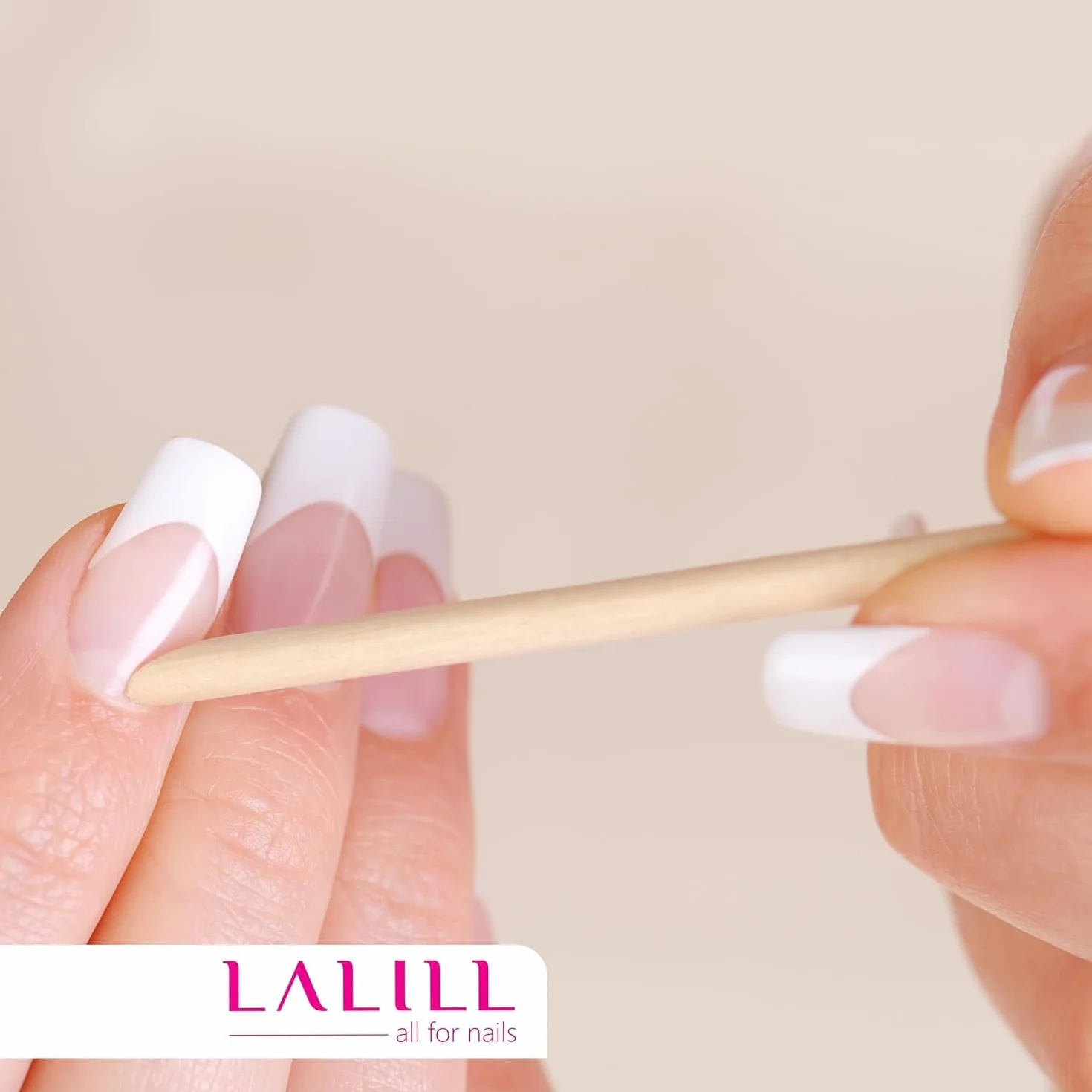 LALILL Drewniane patyczki 100 sztuk - Pędzel do skórek - Pomarańczowe drewniane patyczki do manicure, pedicure - patyczki do manicure do pielęgnacji skórek do tatuażu, brwi, piękna, makijaż, paznokcie