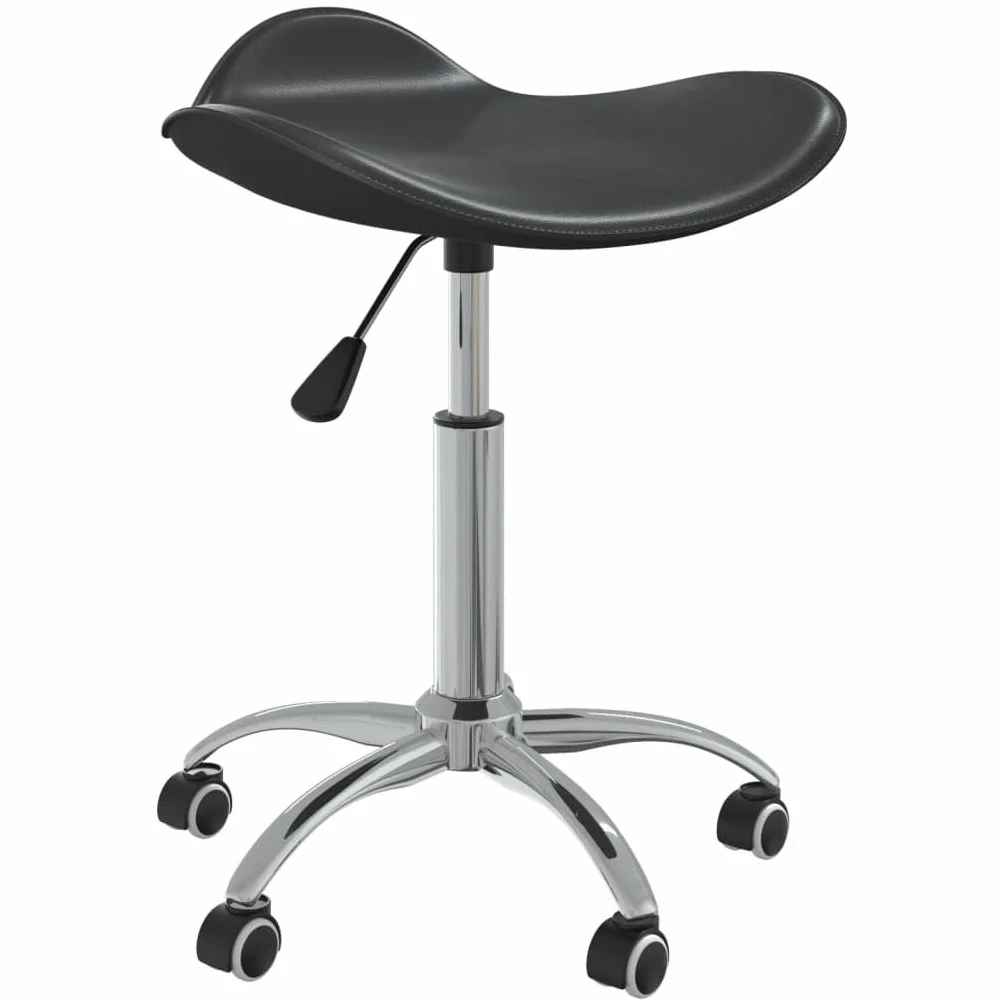 vidaXL Taboret kosmetyczny, czarny, sztuczna skóra