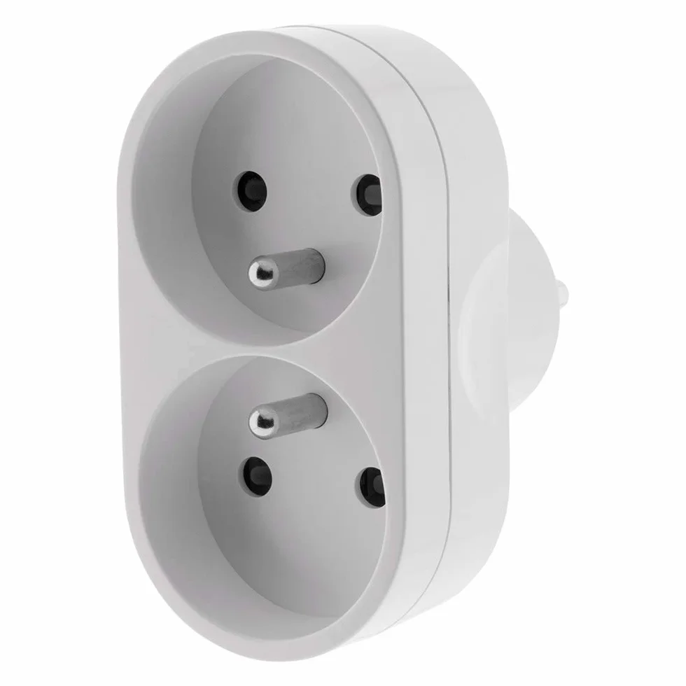 Zenitech - Listwa Zasilająca Podtynkowa z 2 Gniazdami - 2x16A - Biała - Elegancki Design - Montaż Wbudowany - 15 cm - Do Domu i Biura - Trwałe Materiały - Zasila Urządzenia Wysokoenergetyczne