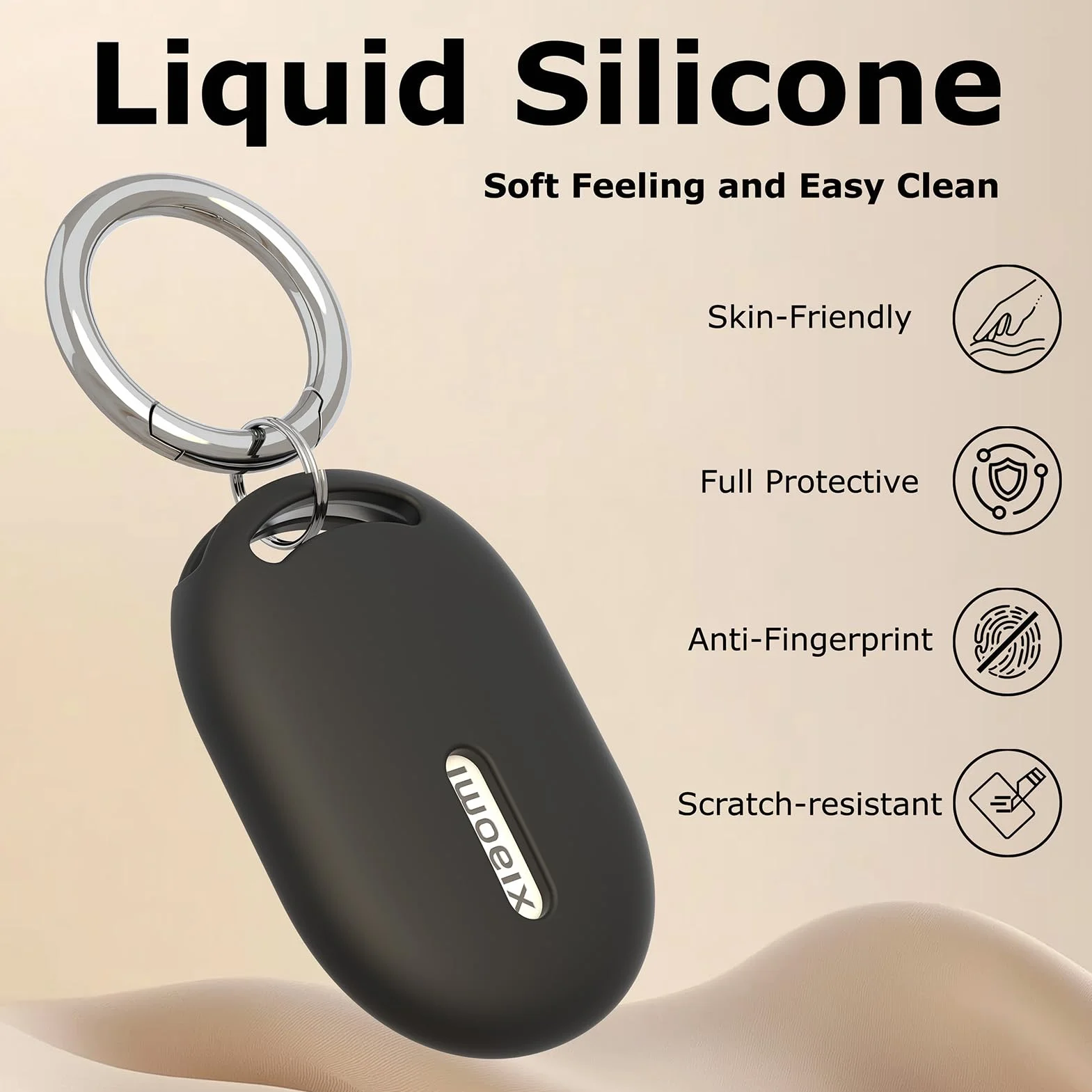 Etui ochronne do xiaomi tag, klucz - odporny na upadek i zarysowania, etui tracker GPS Android Tracker do kluczy, bagażu, portfeli, dzieci (czarny i ciemnoniebieski)