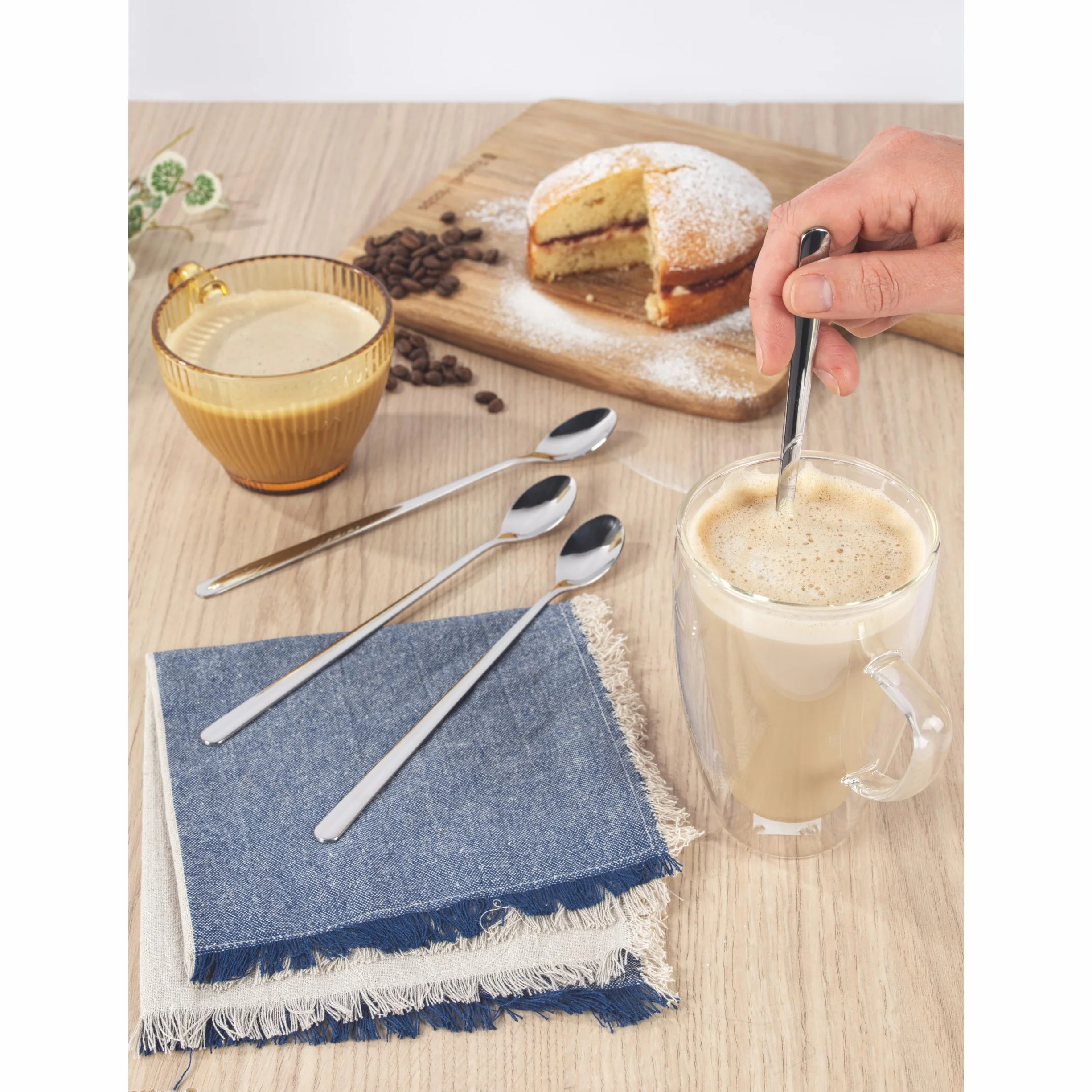 Russell Hobbs Zestaw 4 Łyżeczek do Latté 22cm Stal Nierdzewna 18/0