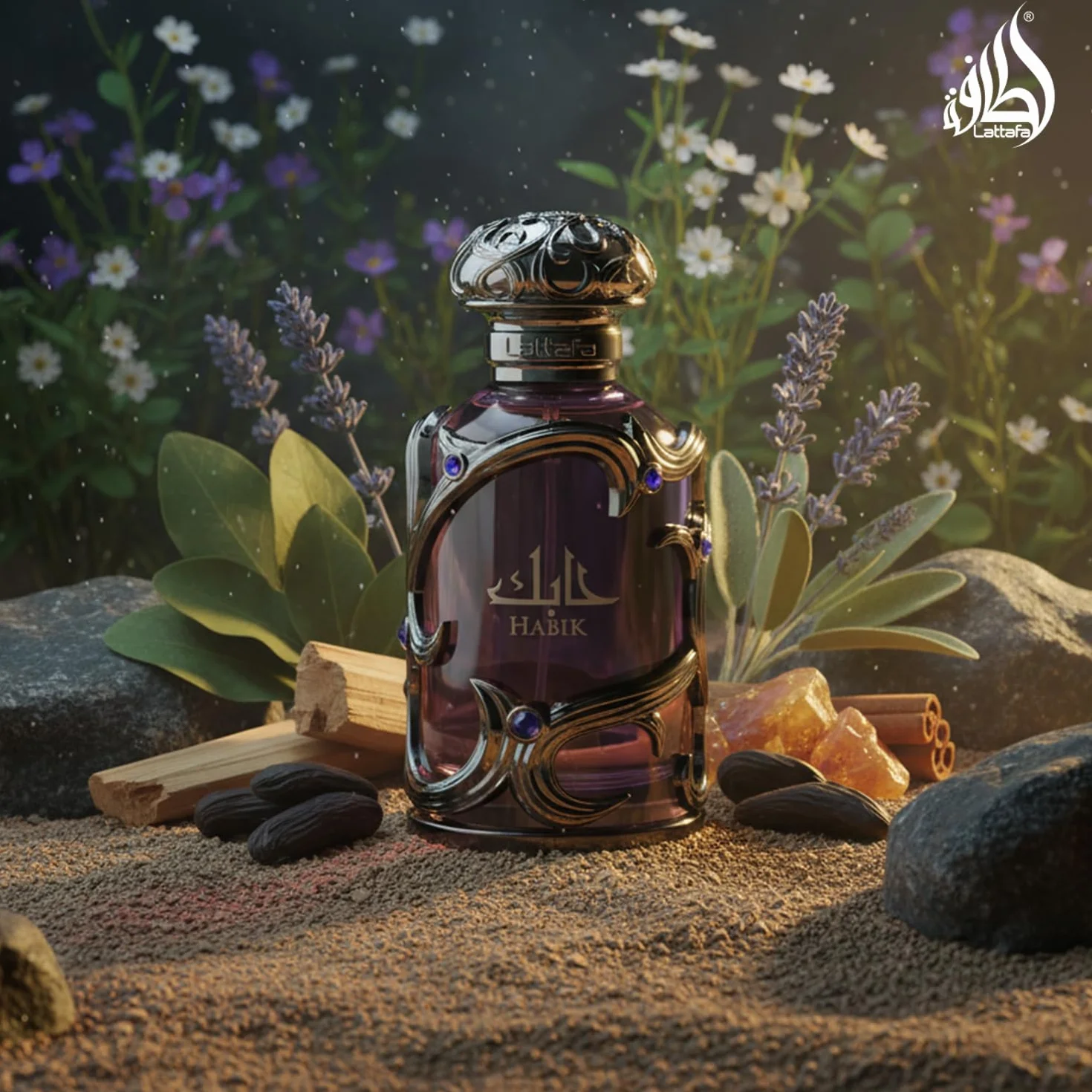 Lattafa Habik Spicy, Aromatic, Woody, Musky, Eau de Parfum Spray Long-Lasting Fragrance for Men, 3,4 uncji / 100 ml