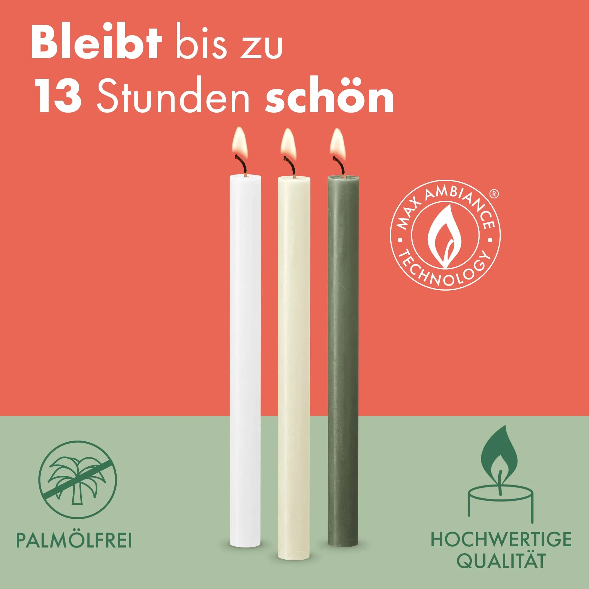Bolsius Świeca Stołowa Jasnoniebieski 9 Sztuk