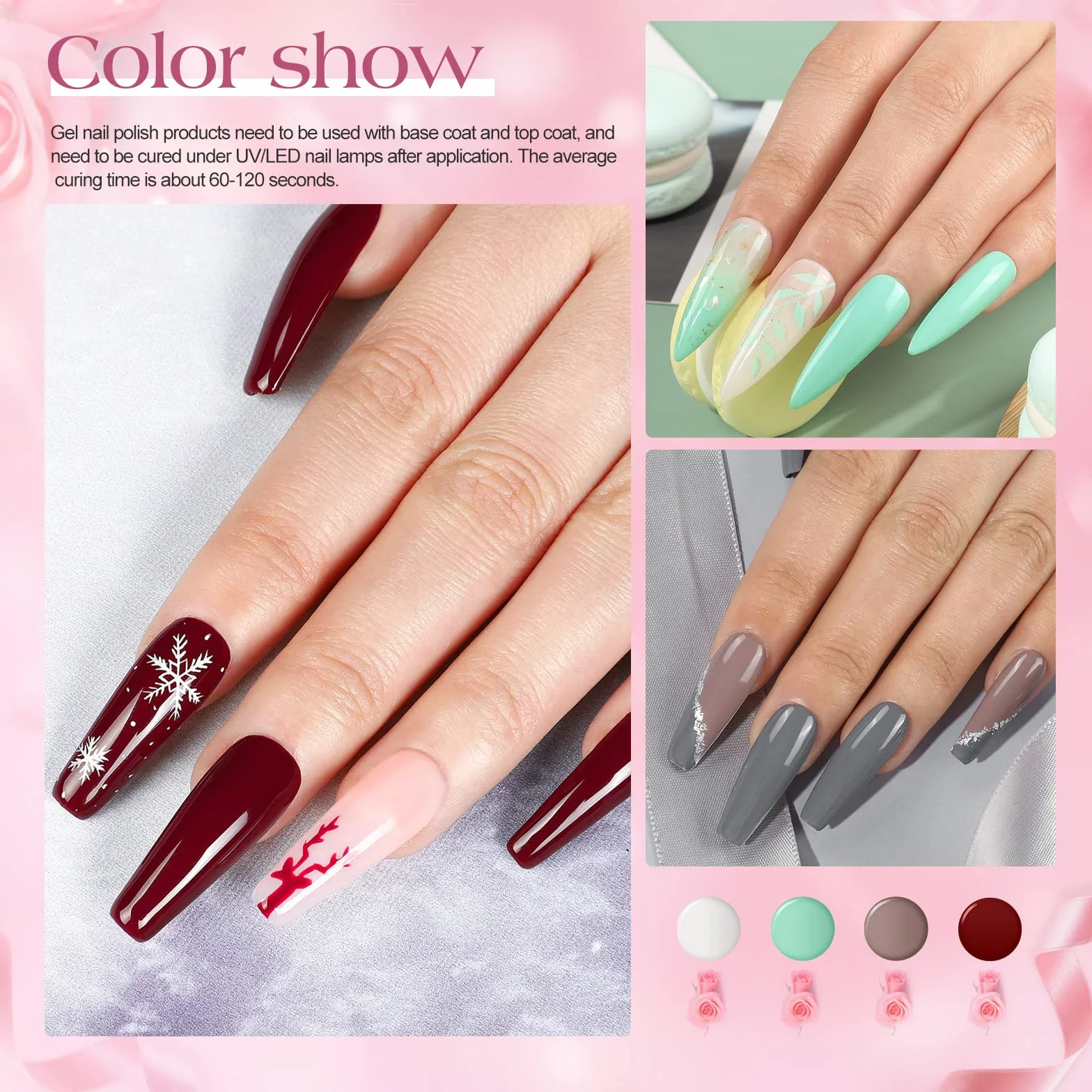 COSCELIA Zestaw 20 lakierów do paznokci UV z lampą UV/LED, 80 W, z elektryczną frezarką do paznokci, lakier żelowy, baza i top coat, zestaw startowy do paznokci żelowych