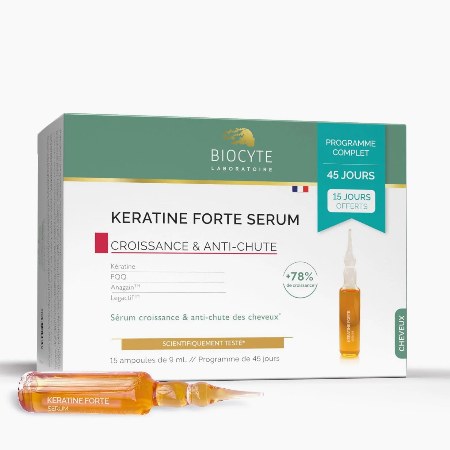 Biocyte Serum przeciw wypadaniu włosów keratynowe Forte 3 x 5 fiołków