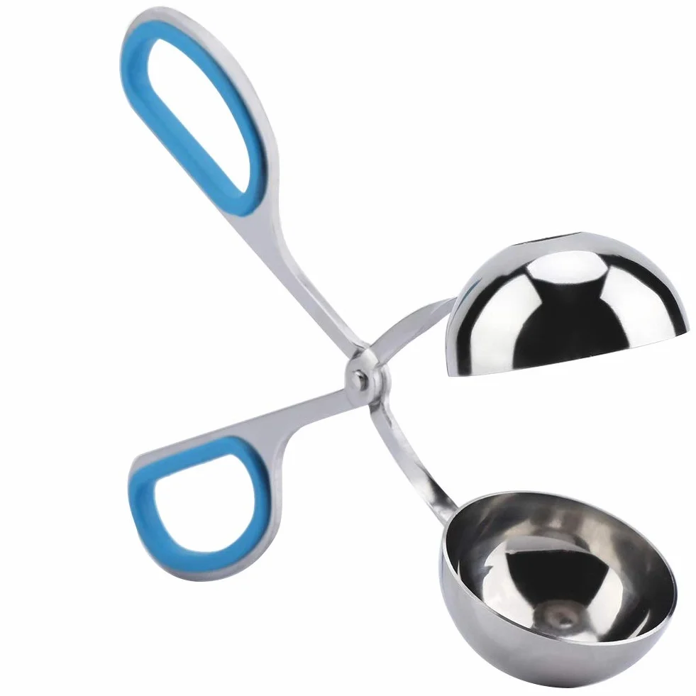 Ball Maker łopatka do mięsa ze stali nierdzewnej nieprzylepne kule do ryżu kulki klip maszyna melon baler narzędzie kuchenne (kolor: Niebieski, rozmiar: L)