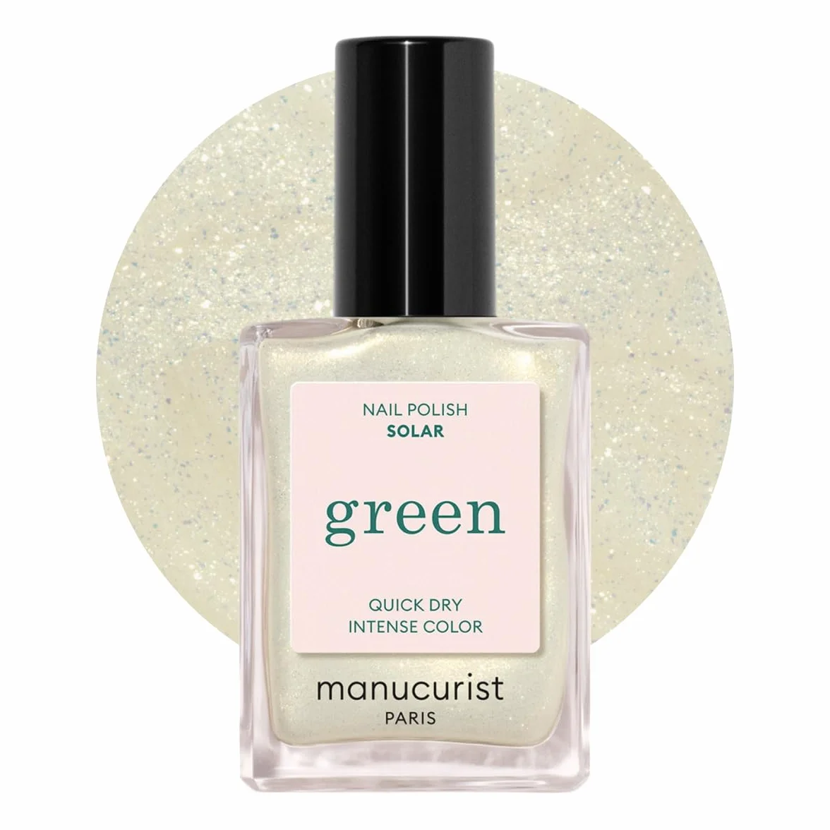 Manucurist - Zielony do paznokci słoneczny - Biały ze złotymi refleksami - 9-Free Classic - Wegański i organiczny (83%) - Profesjonalny manicure - 15 ml