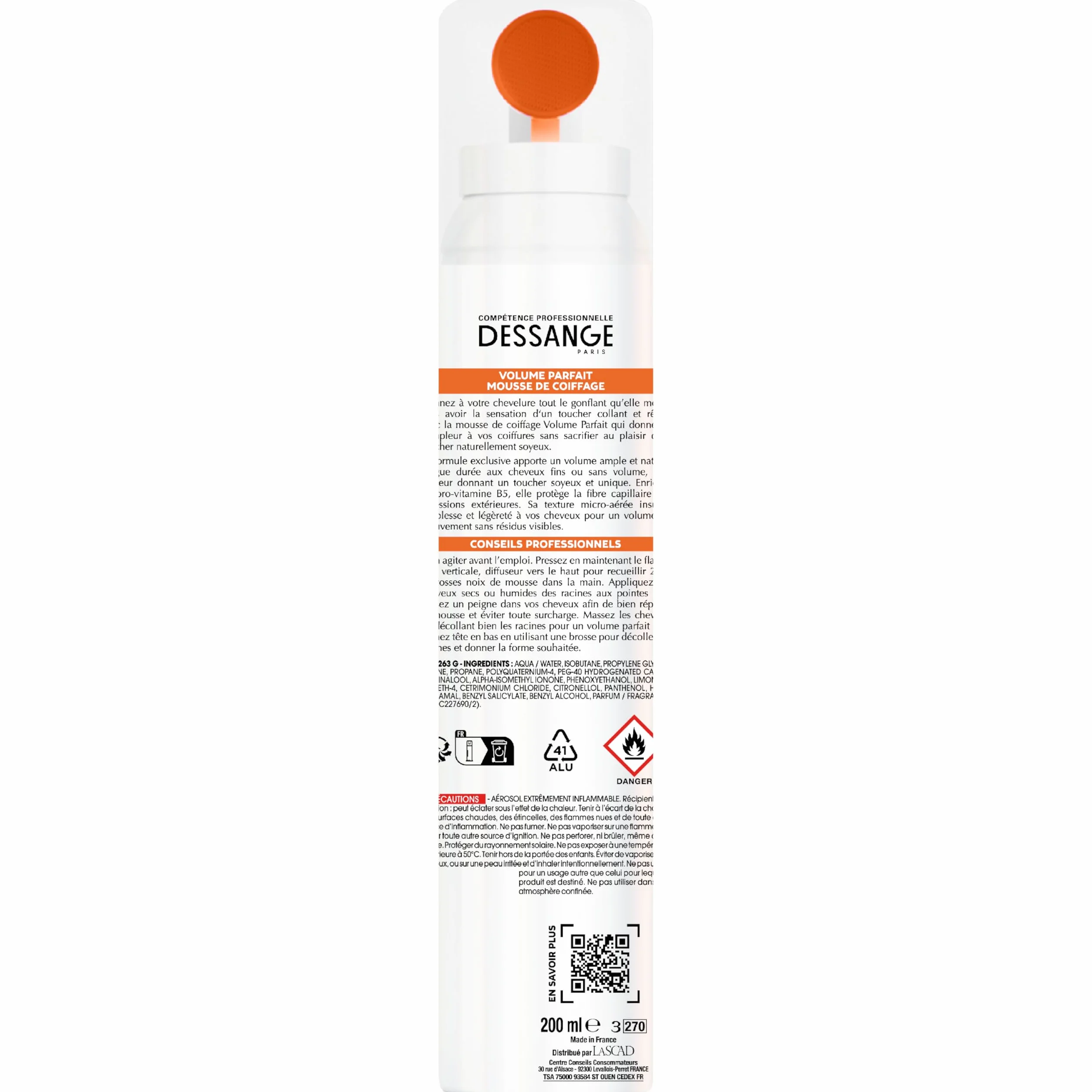 Dessange Volume Parfait Mus do Włosów, 200 ml