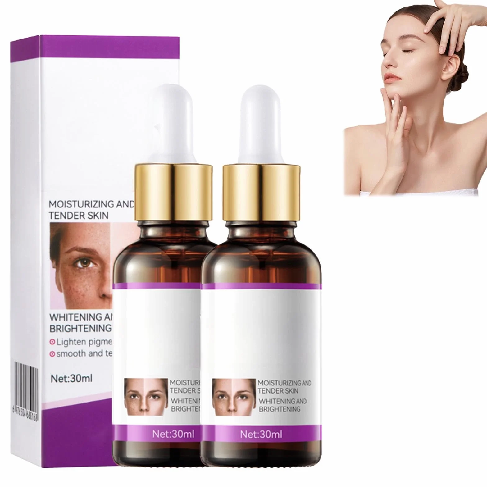 2 szt. x 30 ml niacynamidowe serum do twarzy, kwas hialuronowy przeciwzmarszczkowy, przeciwstarzeniowe i przeciwstarzeniowe, idealne jako krem pod oczy i Dermaroller, organiczny, wegański serum7-8