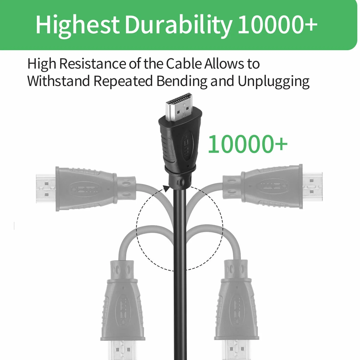 Zestaw 2 kabli HDMI 4K Ultra High Speed 0,25 m, OD 5,0 mm