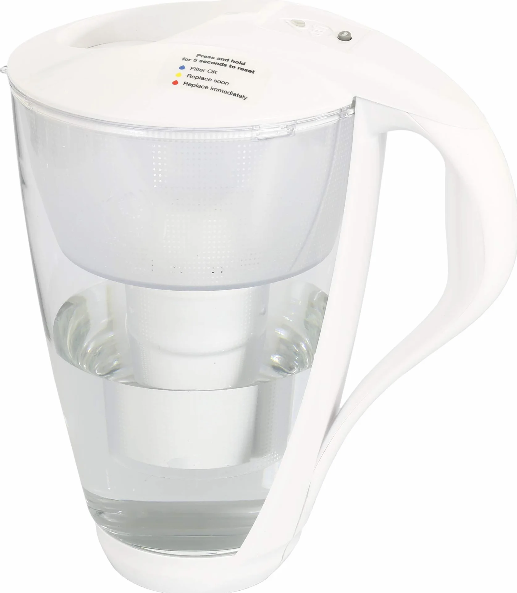 Szklany filtr do wody Dafi Crystal Classic 2,0 l z 1 wkładem filtrującym - biały