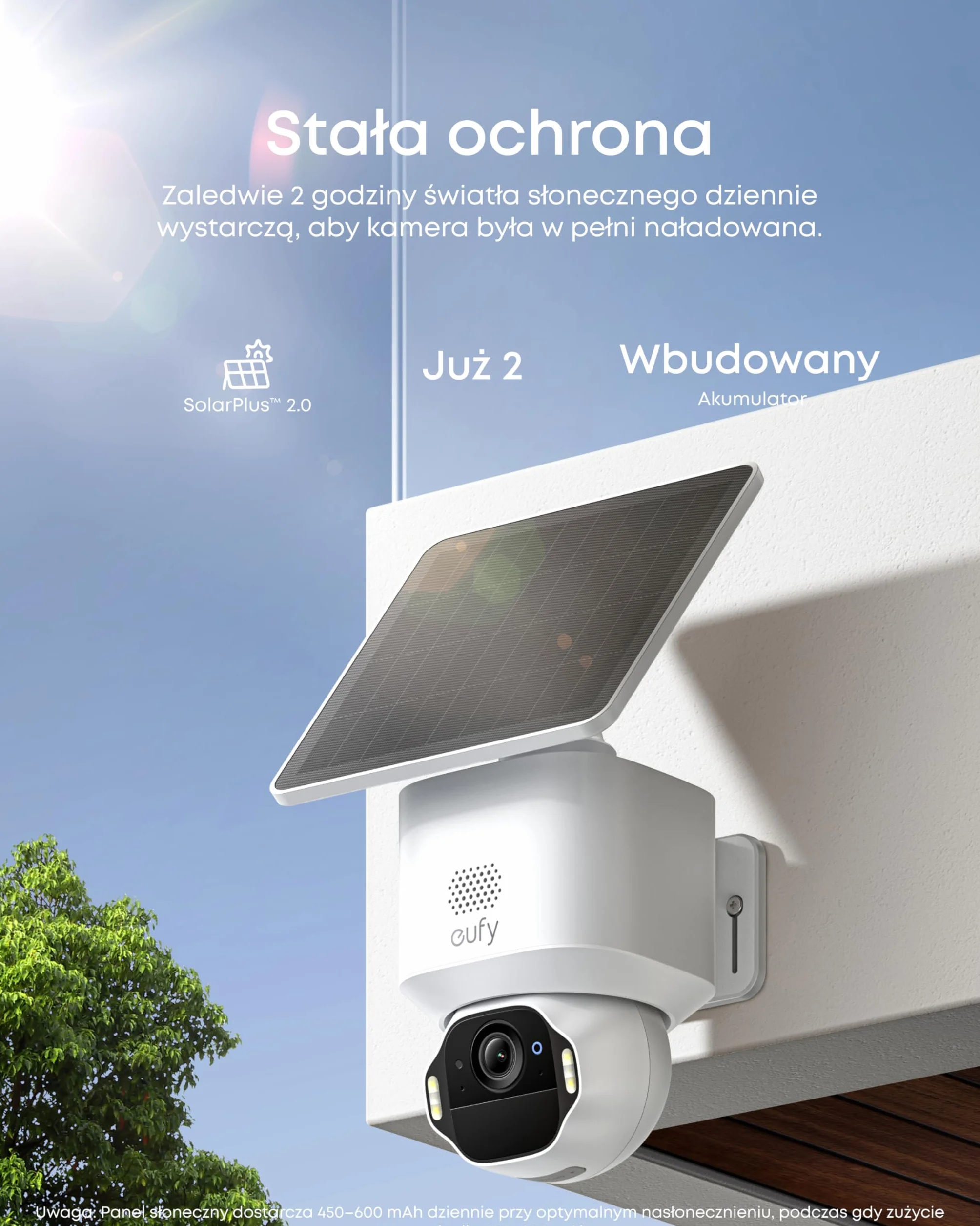 eufy SoloCam E42, 360° Pan, AI Tracking, jakość 4K, bezprzewodowa, eufy Outdoor Security Camera, bez kosztów subskrypcji (Tylko pokój)