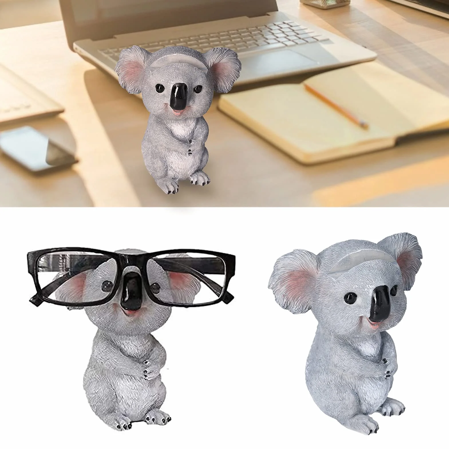 Stojak na okulary 11 cm koala kształt uchwyt dekoracja biura