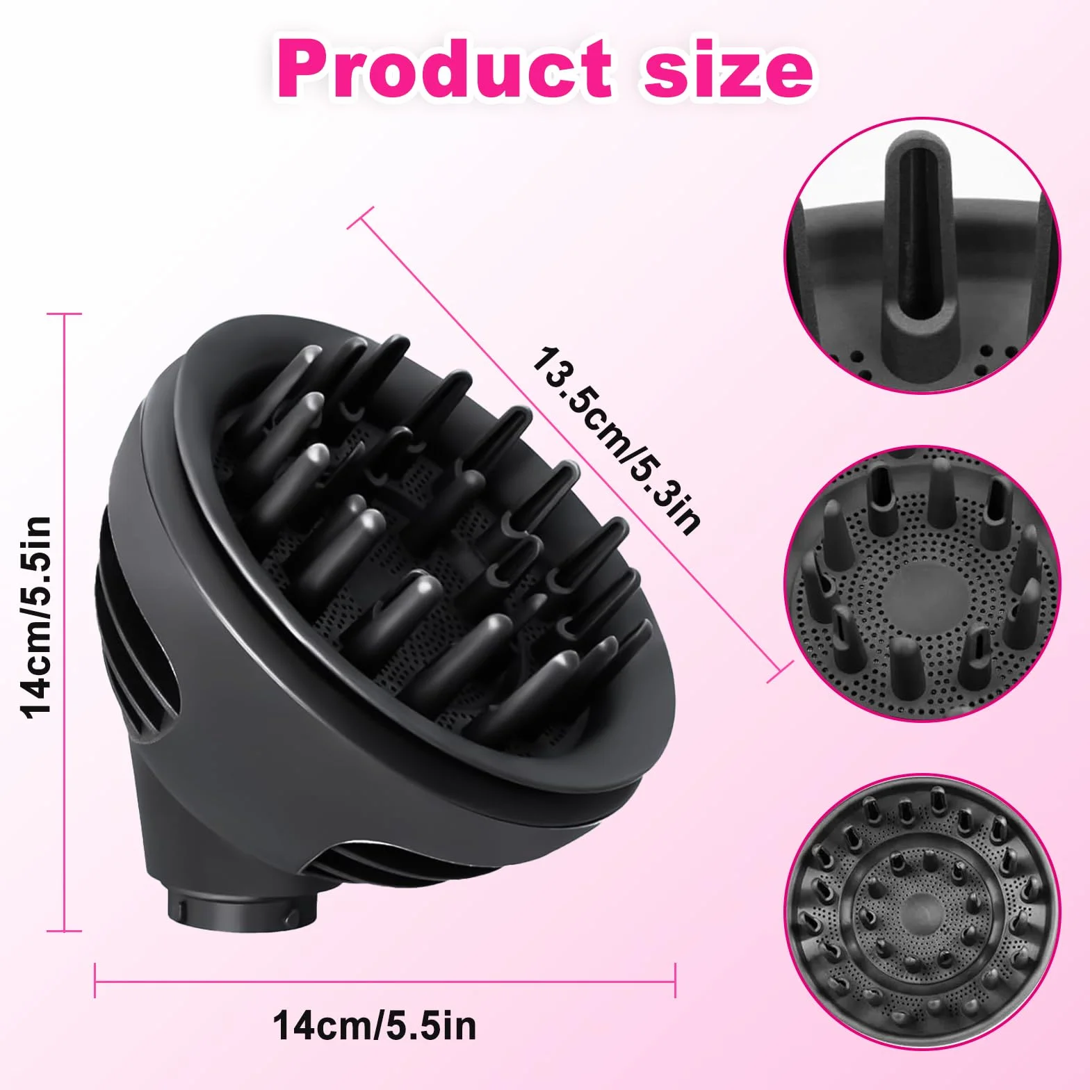 Nakładki dyfuzora do włosów do Dyson Airwrap HS05 HS01 HS08, dyfuzor do włosów do fal i loków, nakładka dyfuzora do suszarki do Dyson Airwrap, przekształcalny w suszarkę do włosów z dyfuzorem