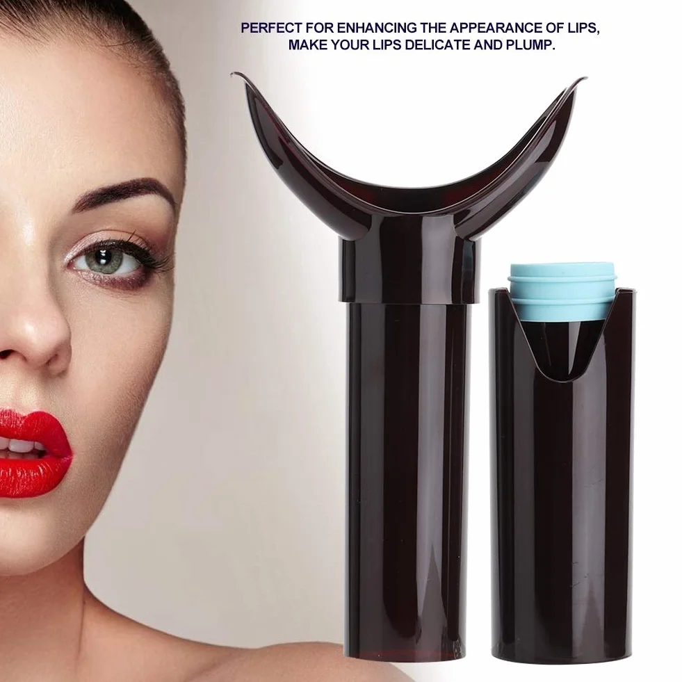Lip Enhancer Plumper Tool, Lip Plumper Ssanie Przenośny Wzmacniacz Ręczne Akcesoria do ulepszeń Narzędzie do Pielęgnacji Ust (Ciemno czerwony)