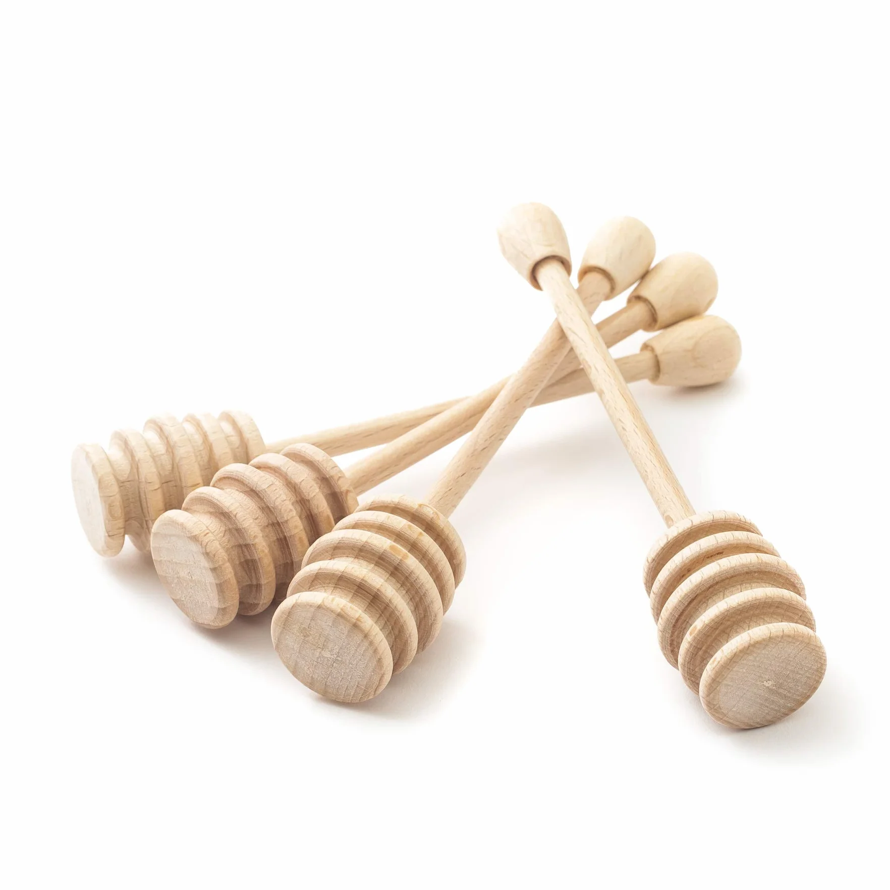 4 sztuki Łyżka do miodu wykonana z naturalnego drewna (15cm)